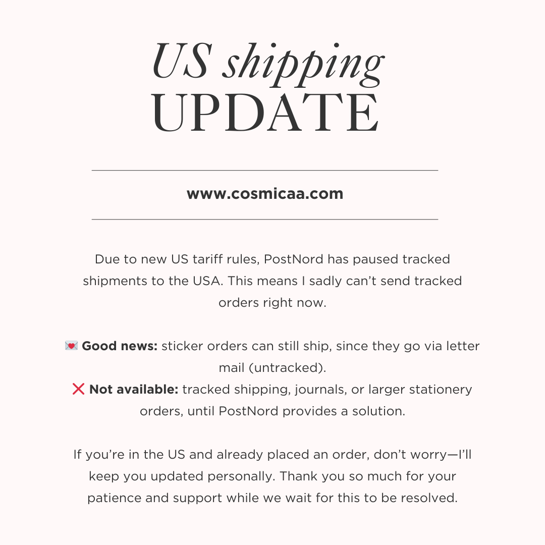 Important shipping update for our US customers