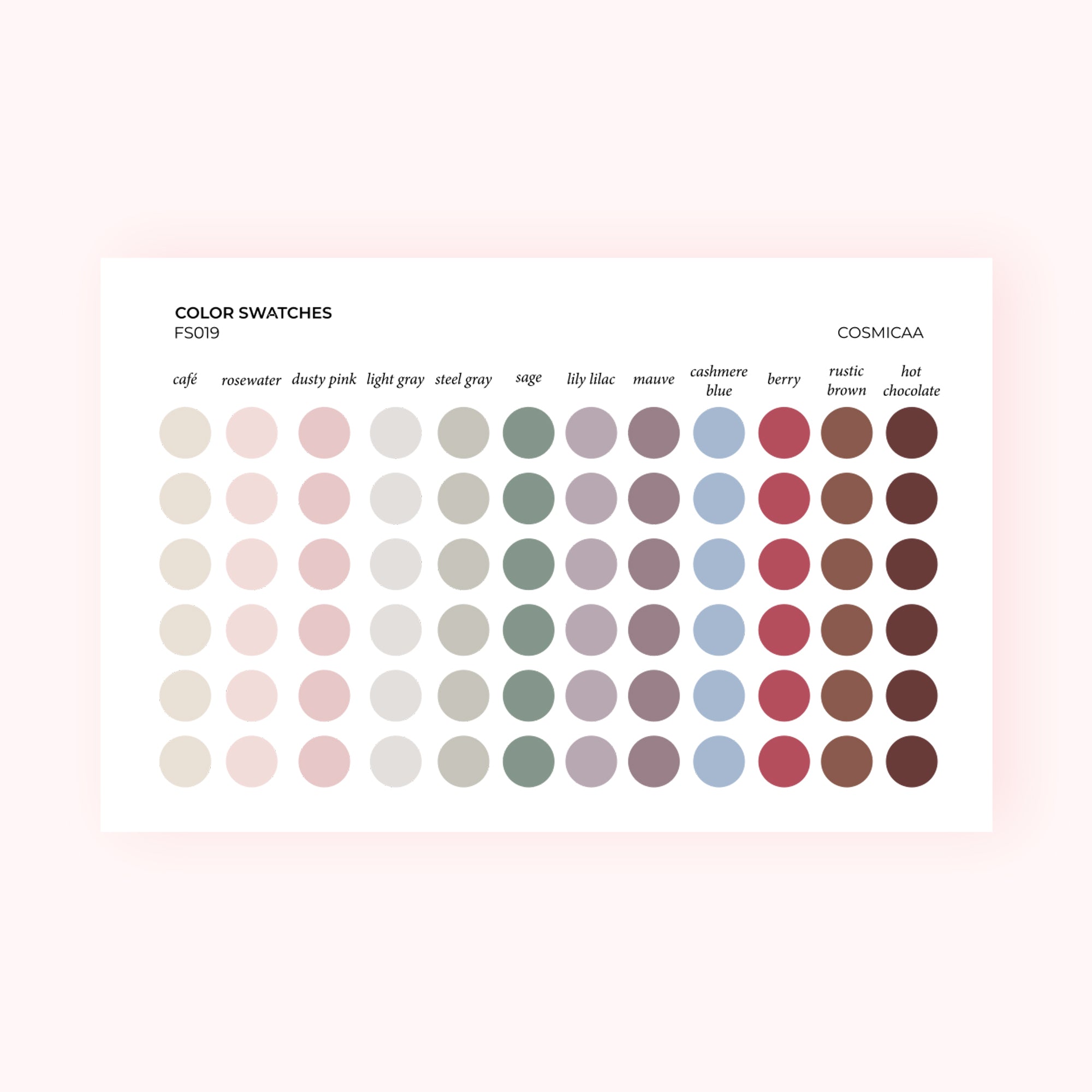 Color Swatches - Planner stickers