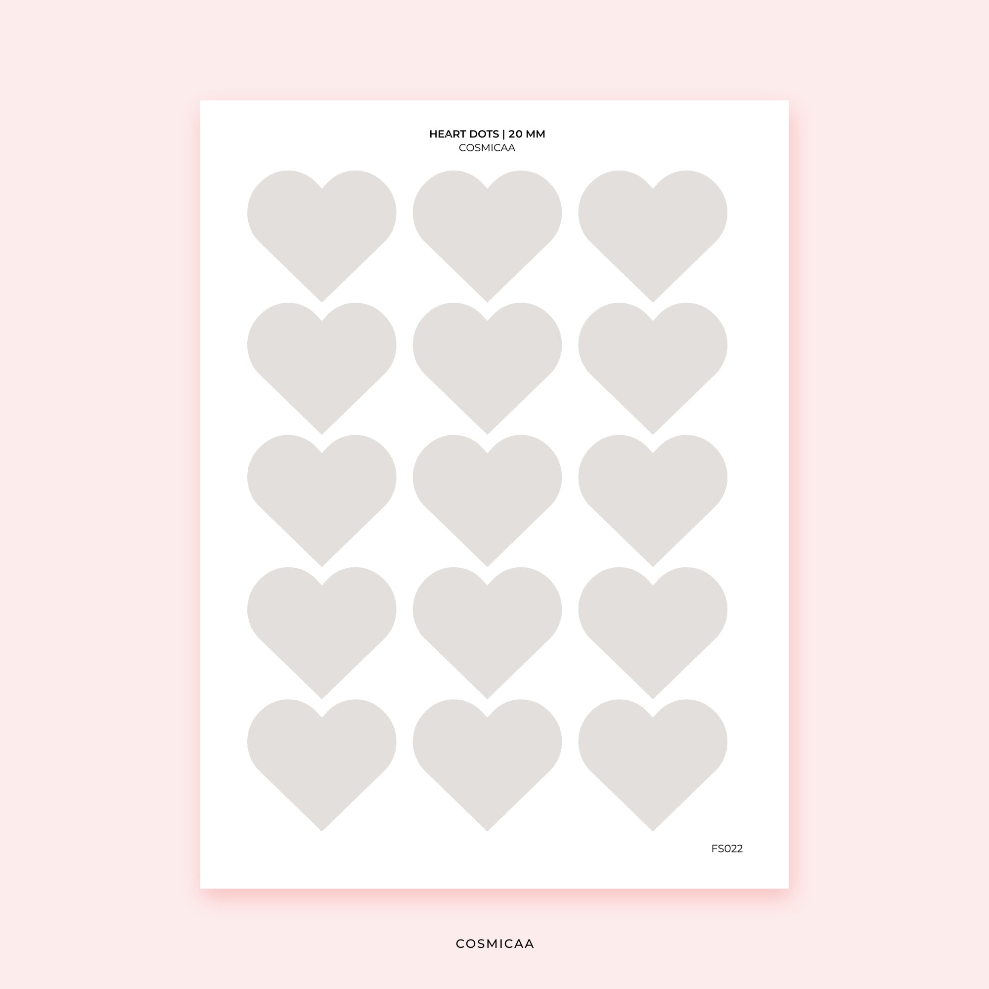 Heart dots (20 mm) - Planner Stickers
