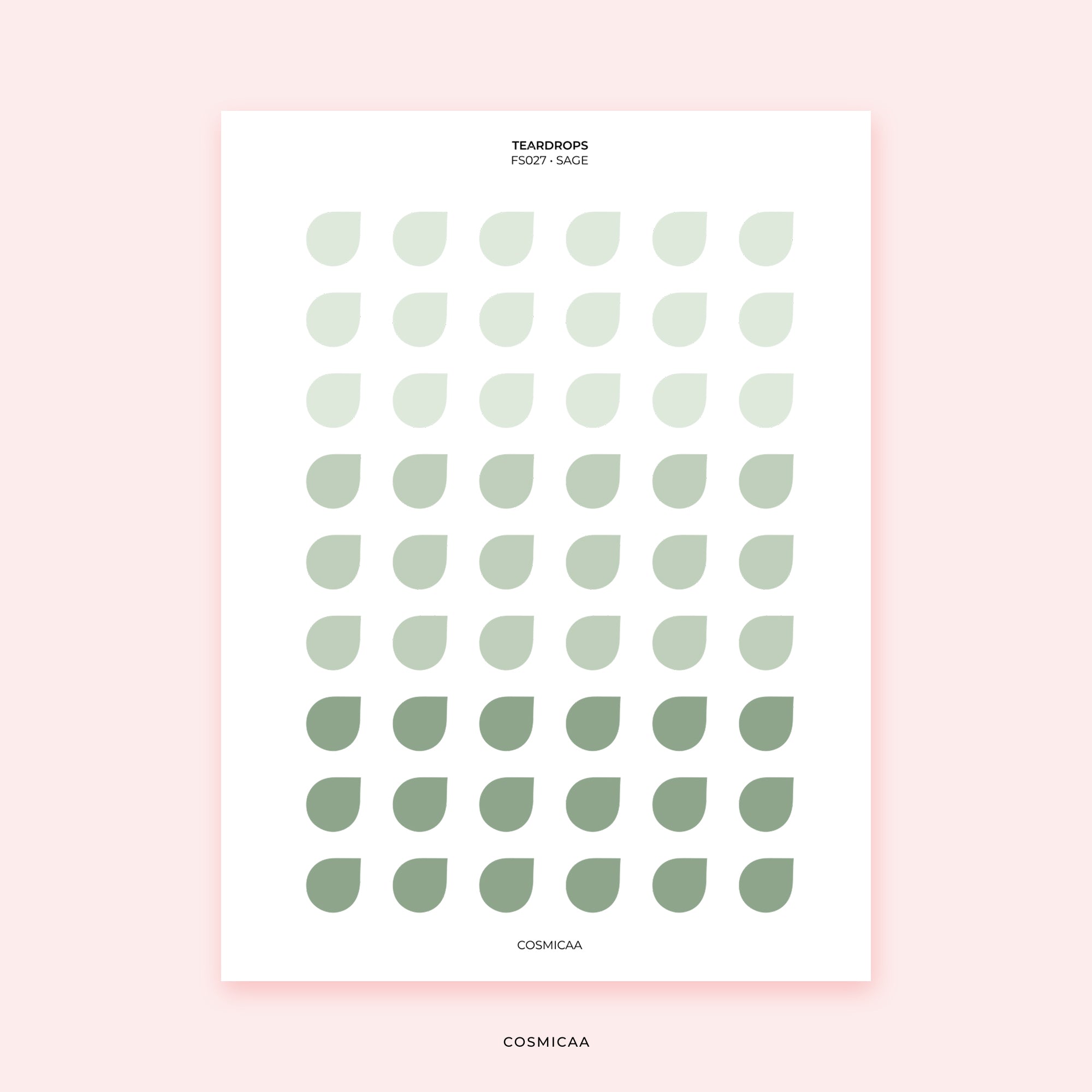 Dot Teardrops - Planner stickers