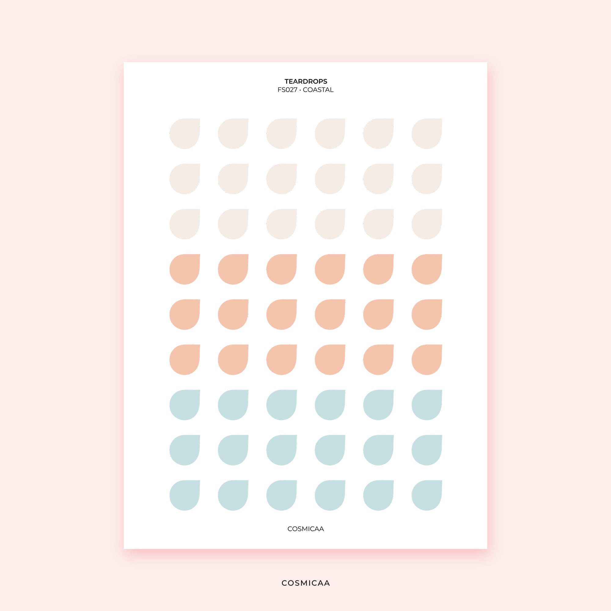 Dot Teardrops - Planner stickers