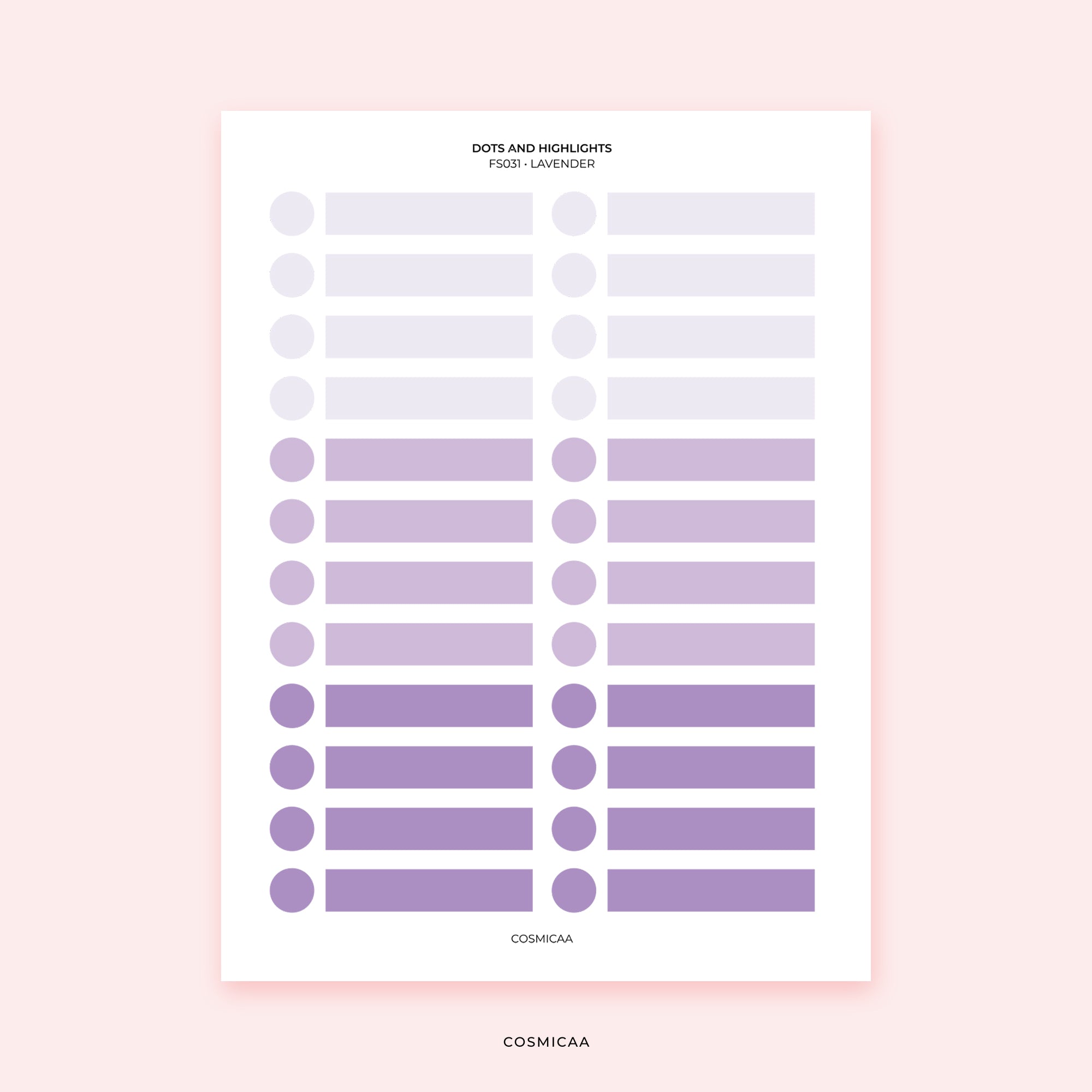 Dots and Highlights - Planner stickers