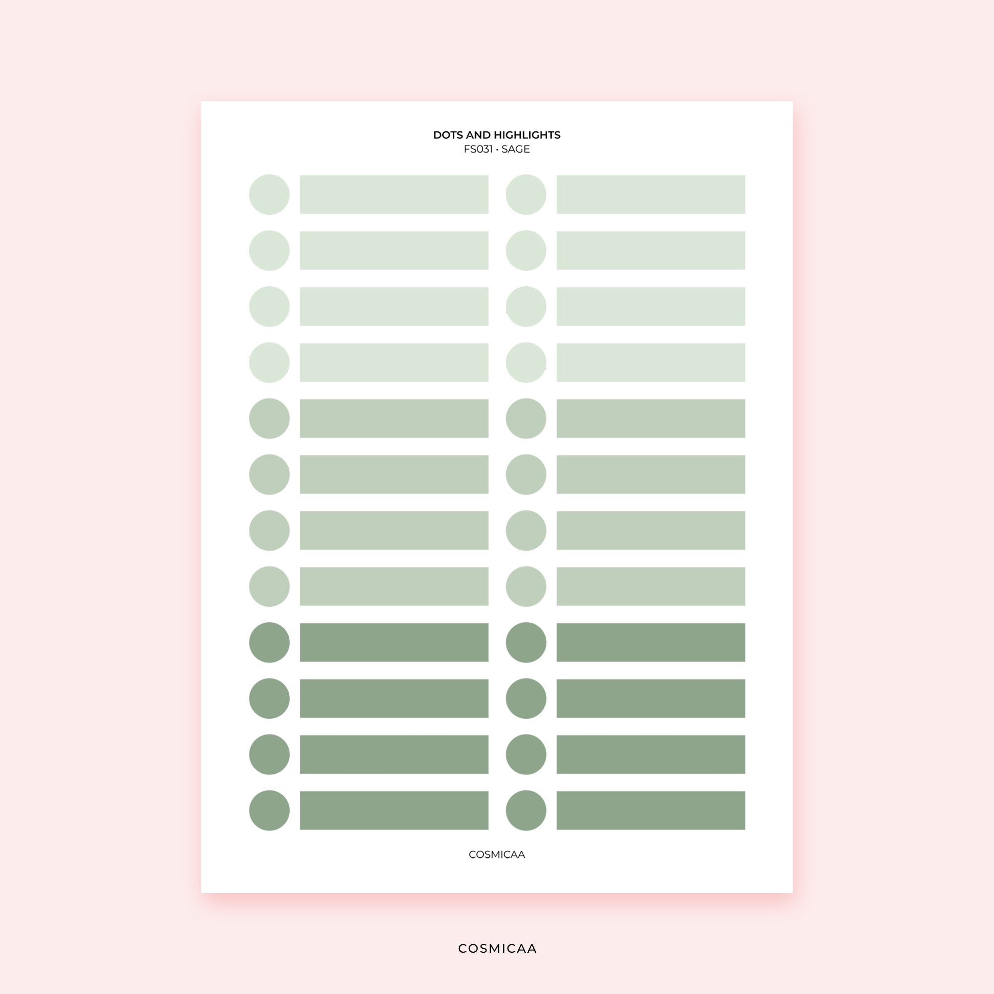 Dots and Highlights - Planner stickers