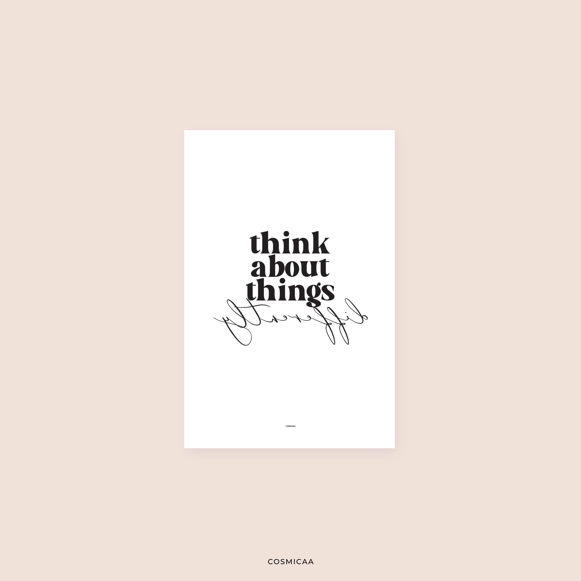 Think about things differently - Journal Card