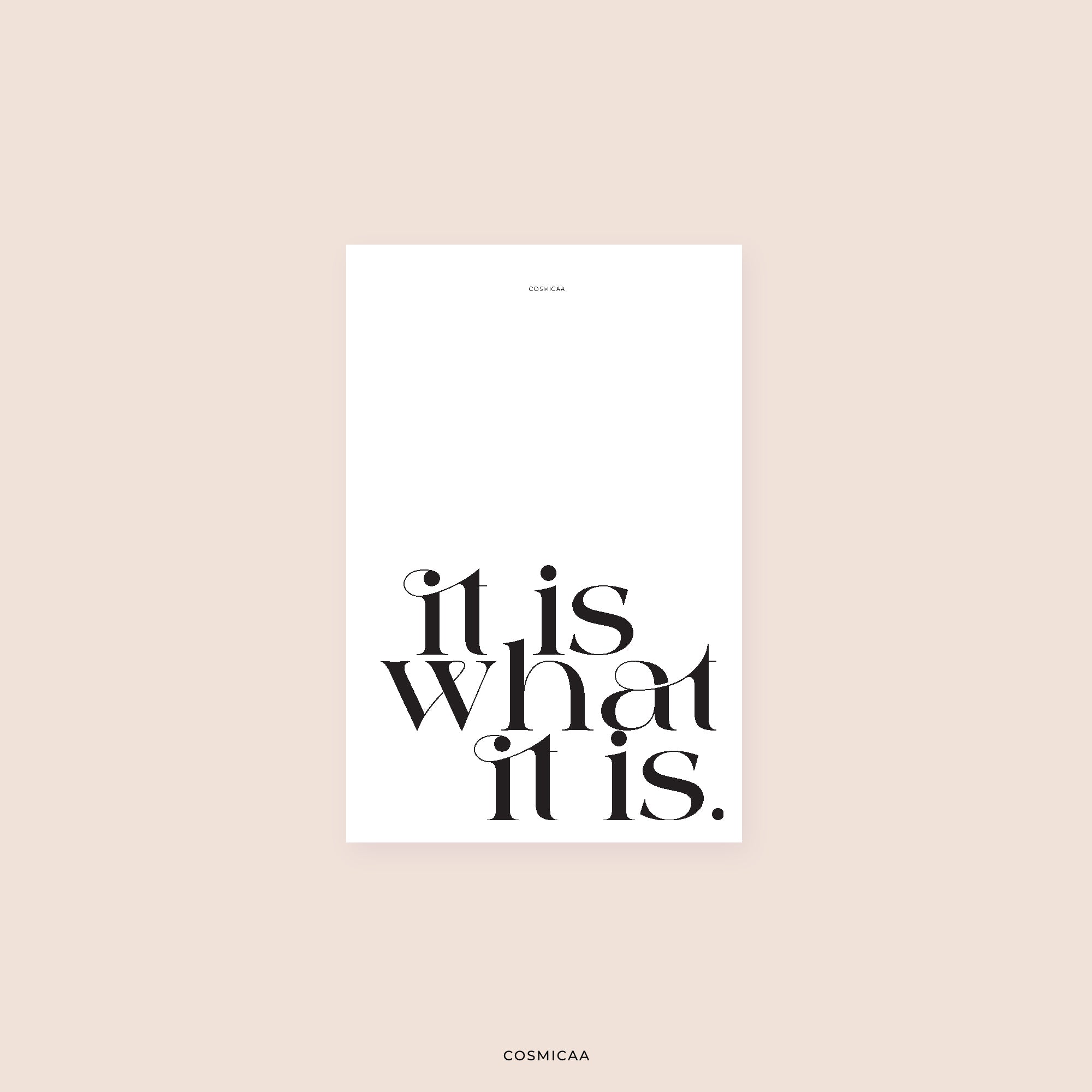 PC006 - It is what it is - Planner card
