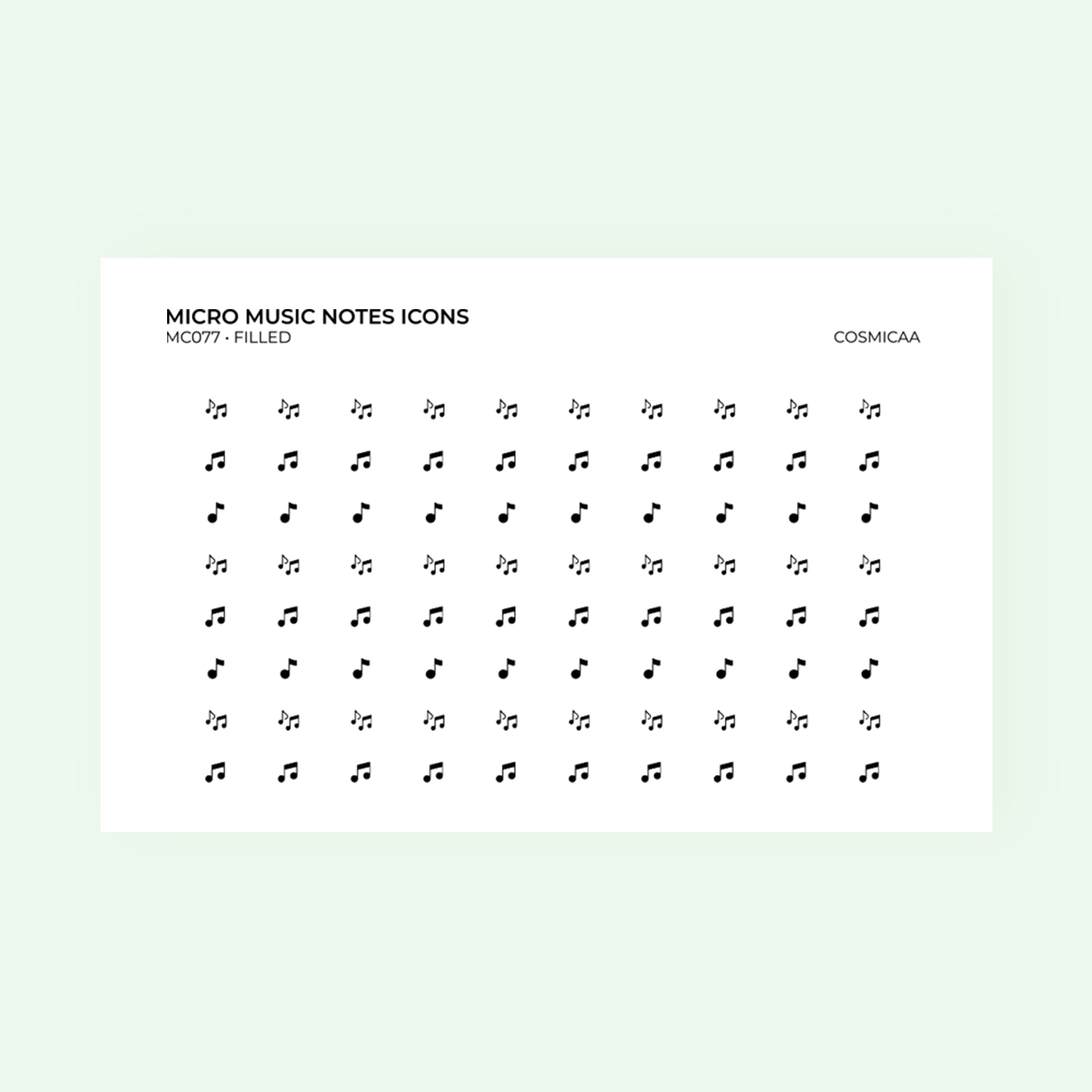 Micro icons - Music Notes