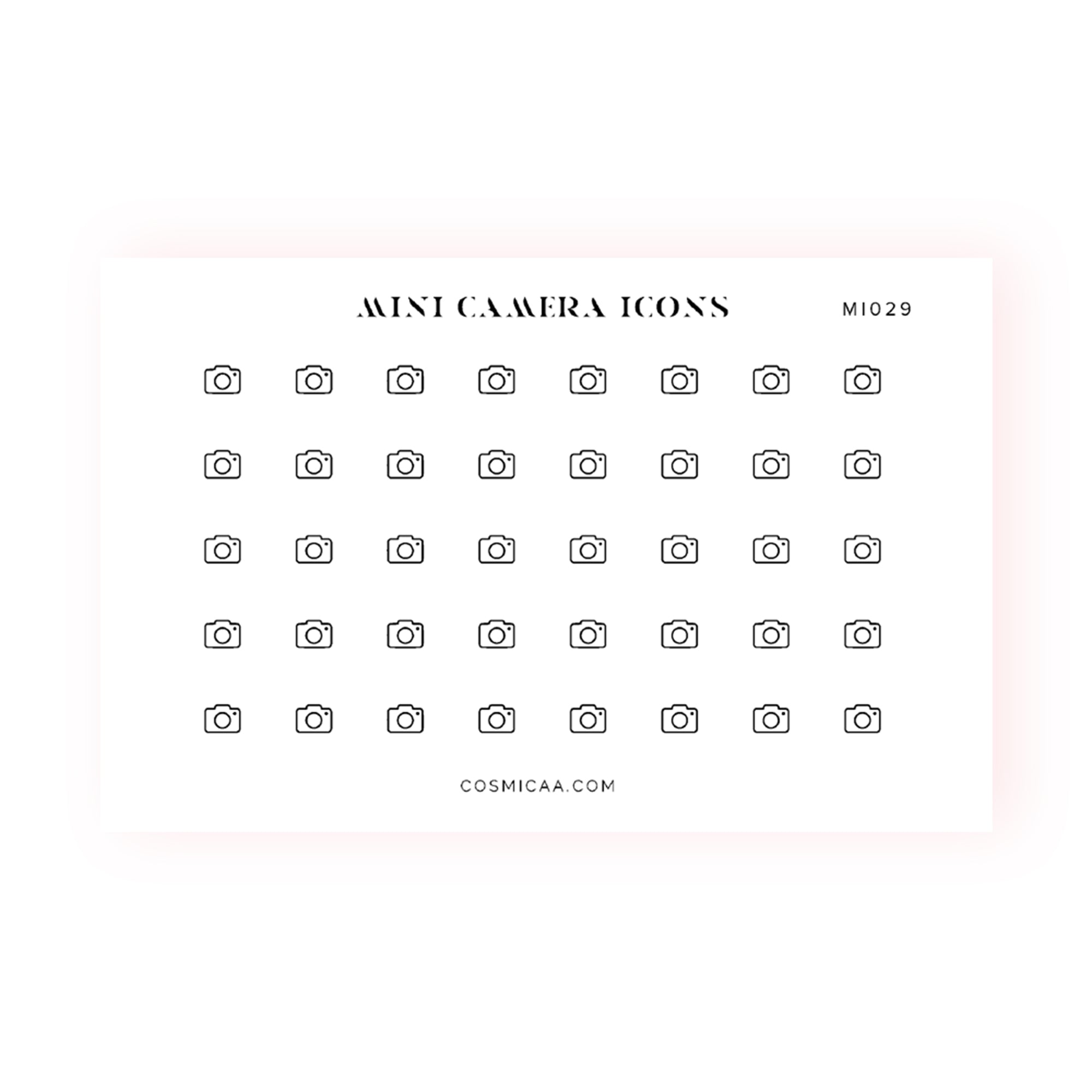 Mini Camera Icons - Planner stickers