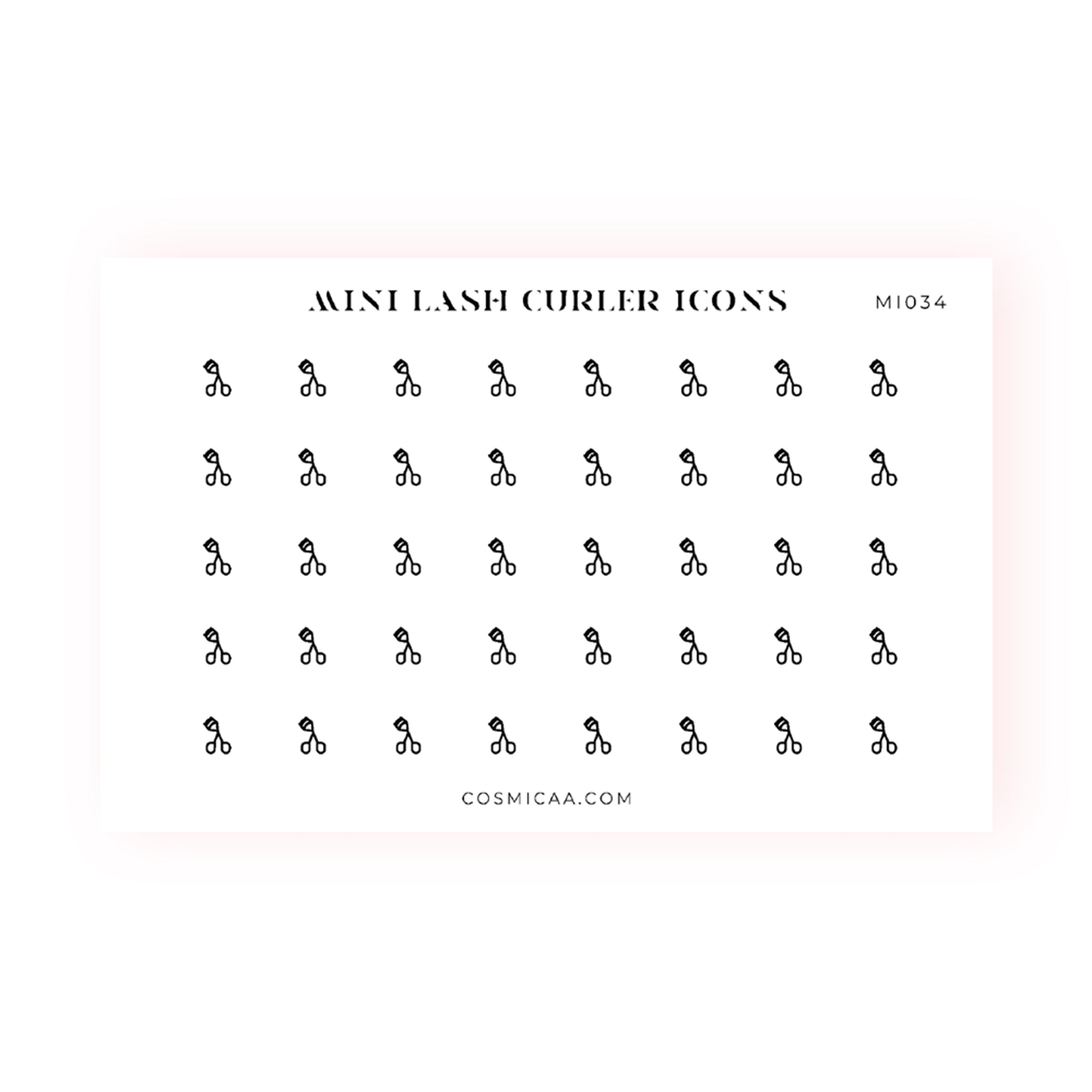 Mini Lash Curler Icons - Planner stickers