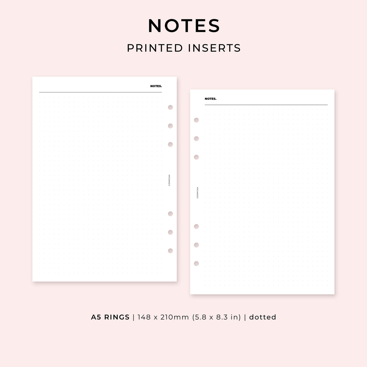 PI001 - Notes - Printed inserts