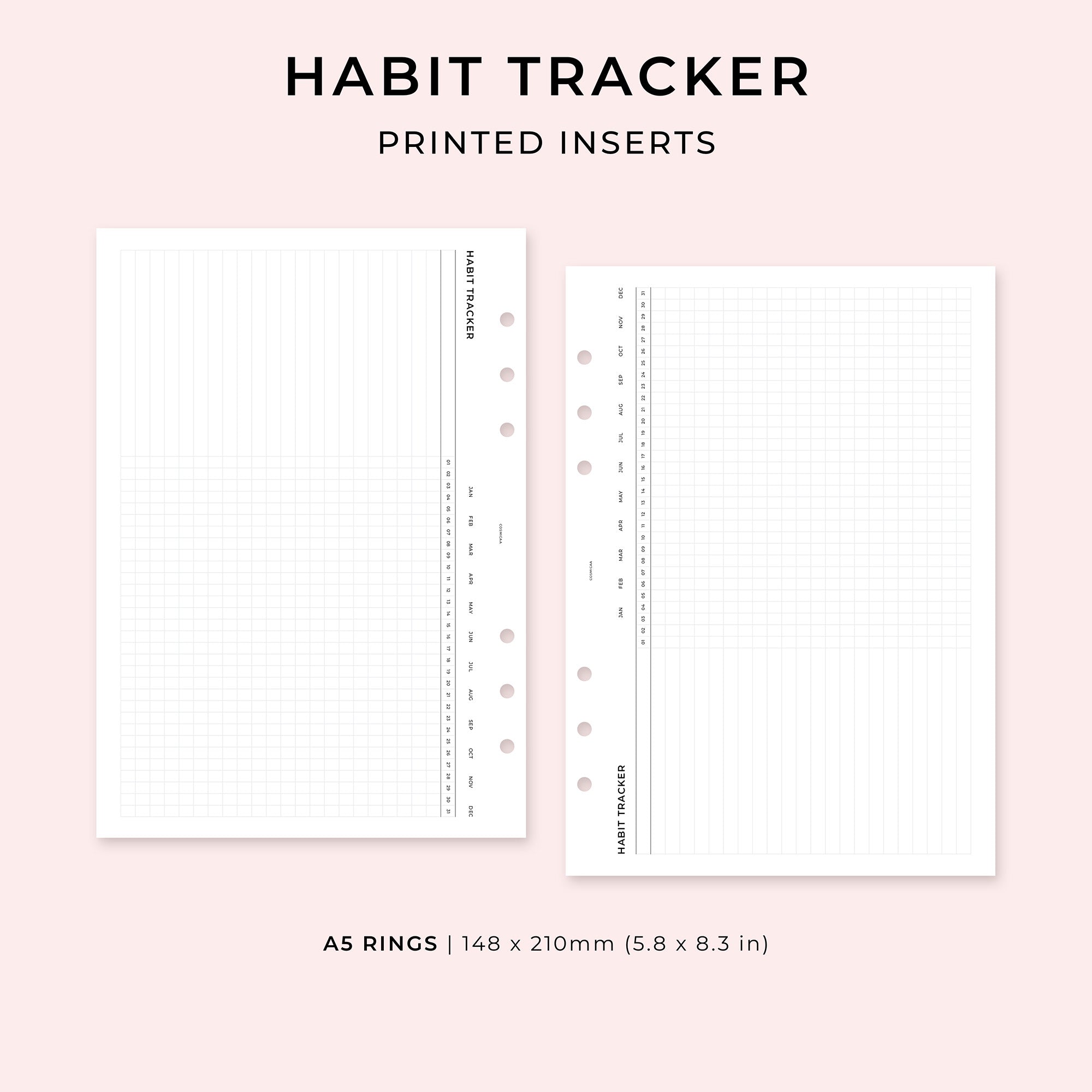 Habit Tracker - Printed planner inserts