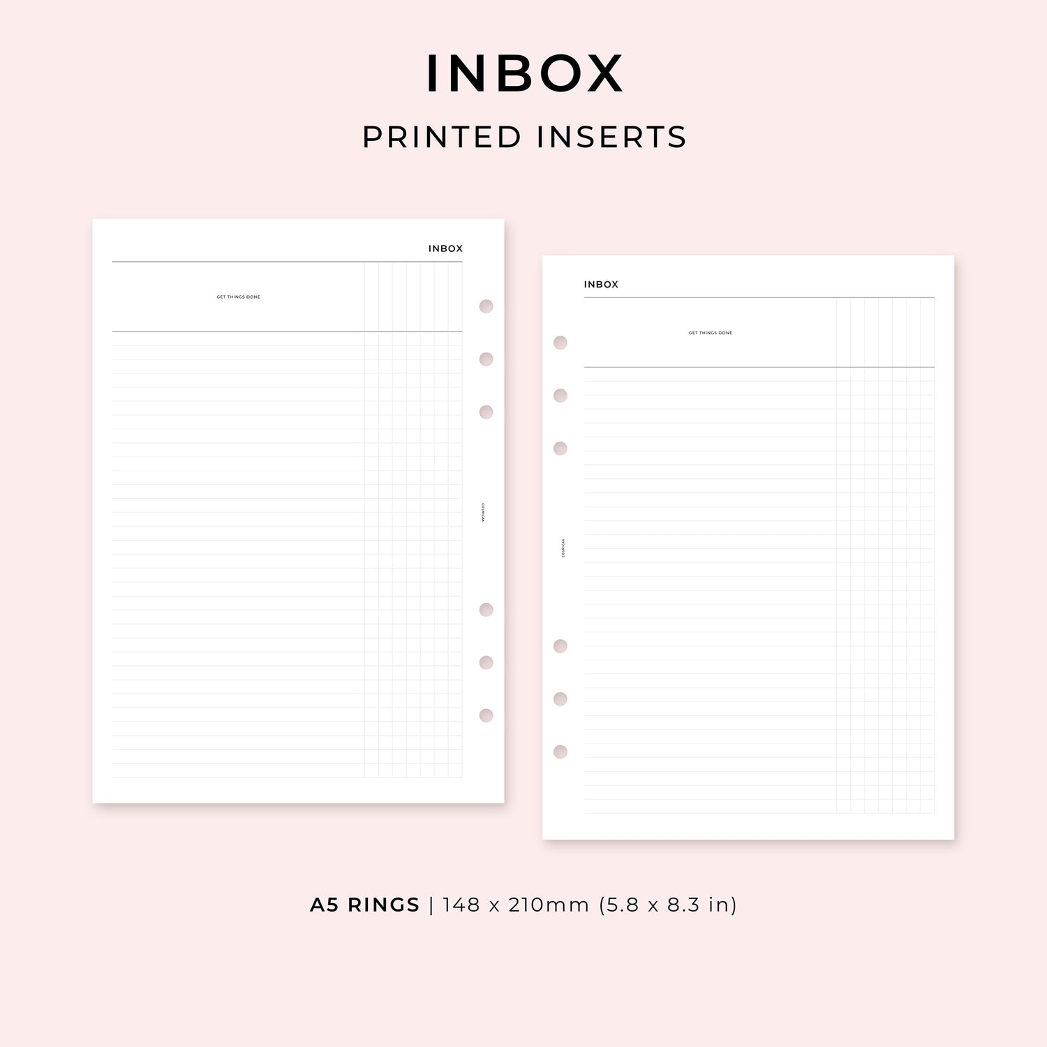 PI016 - Inbox - Printed inserts