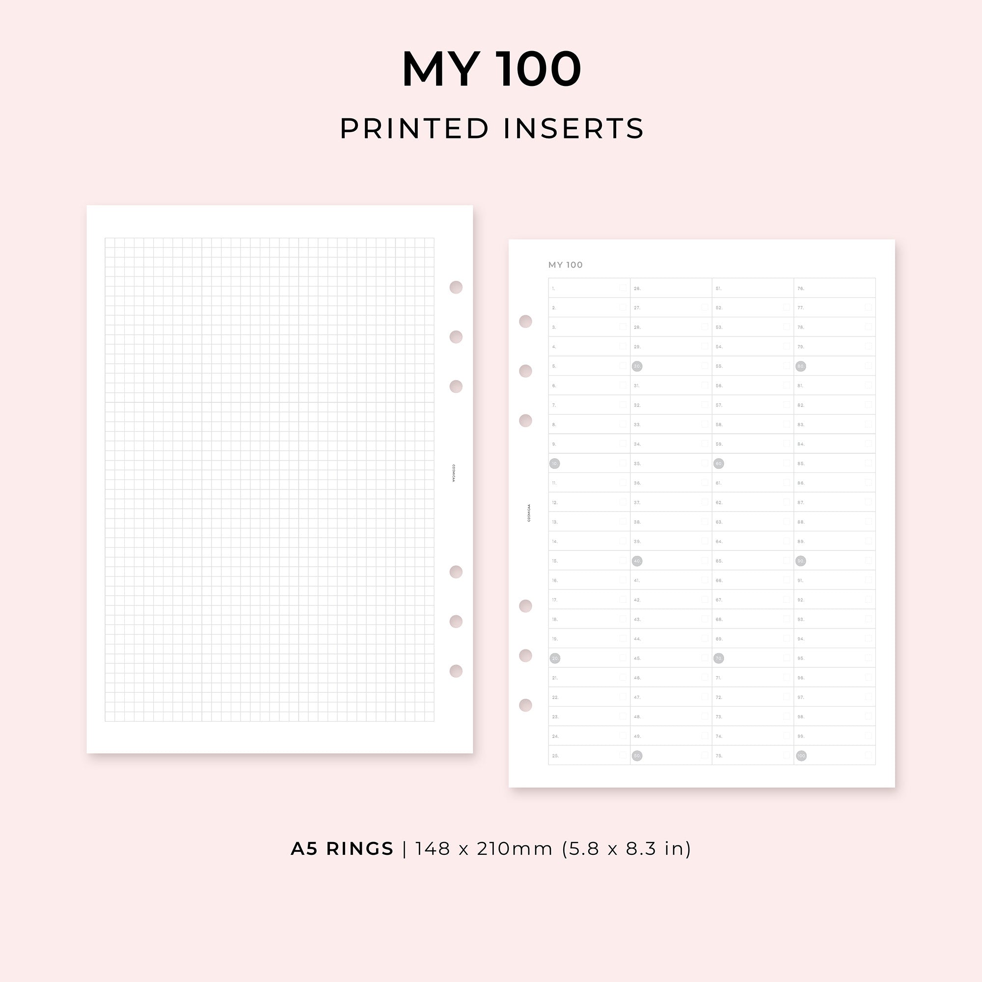 PI027 - My 100 - Printed inserts