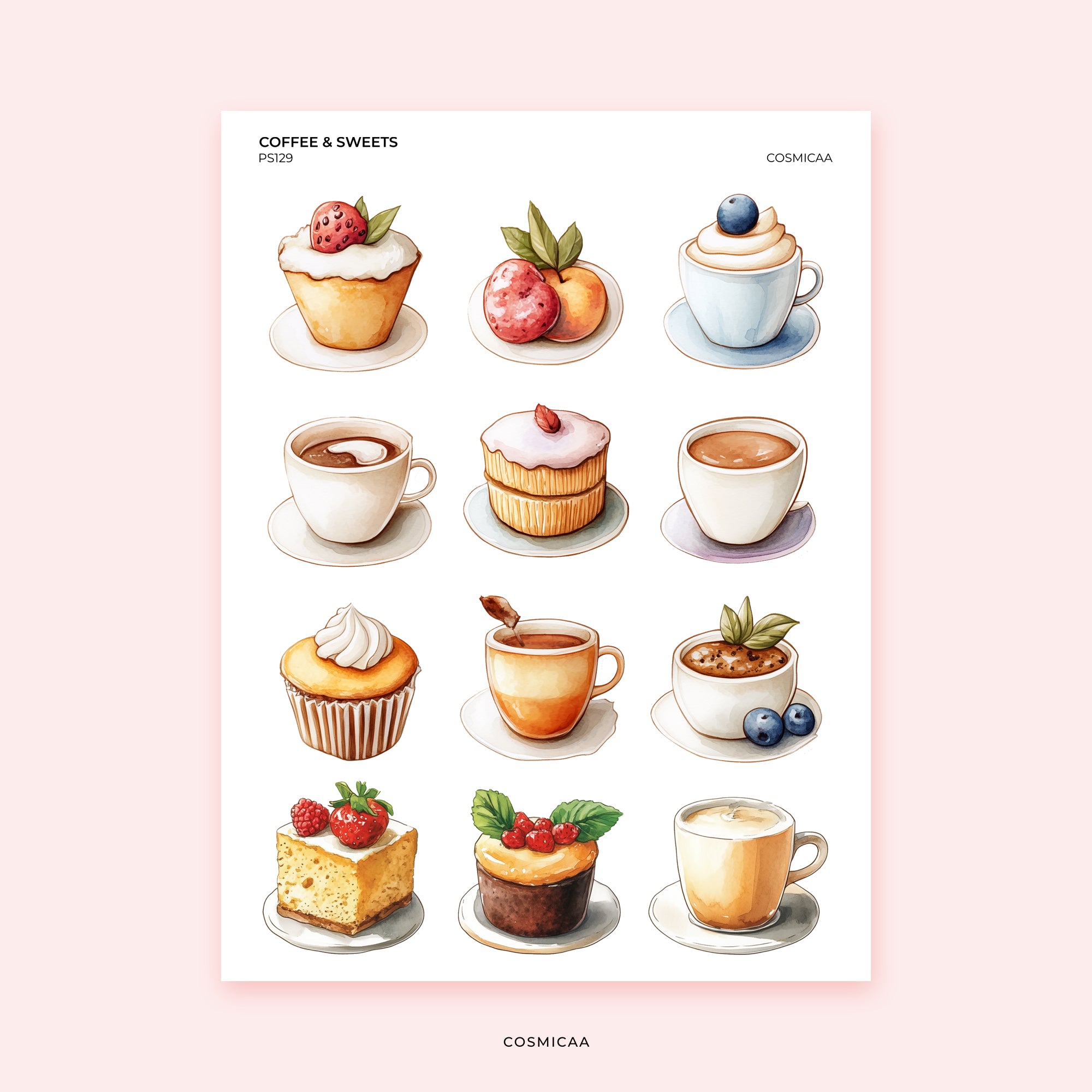 Coffee & Sweets - Planner Stickers