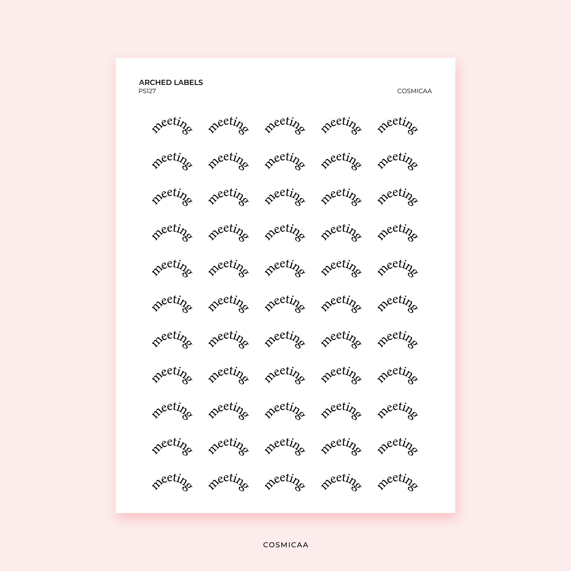 Arched Labels - Planner Stickers