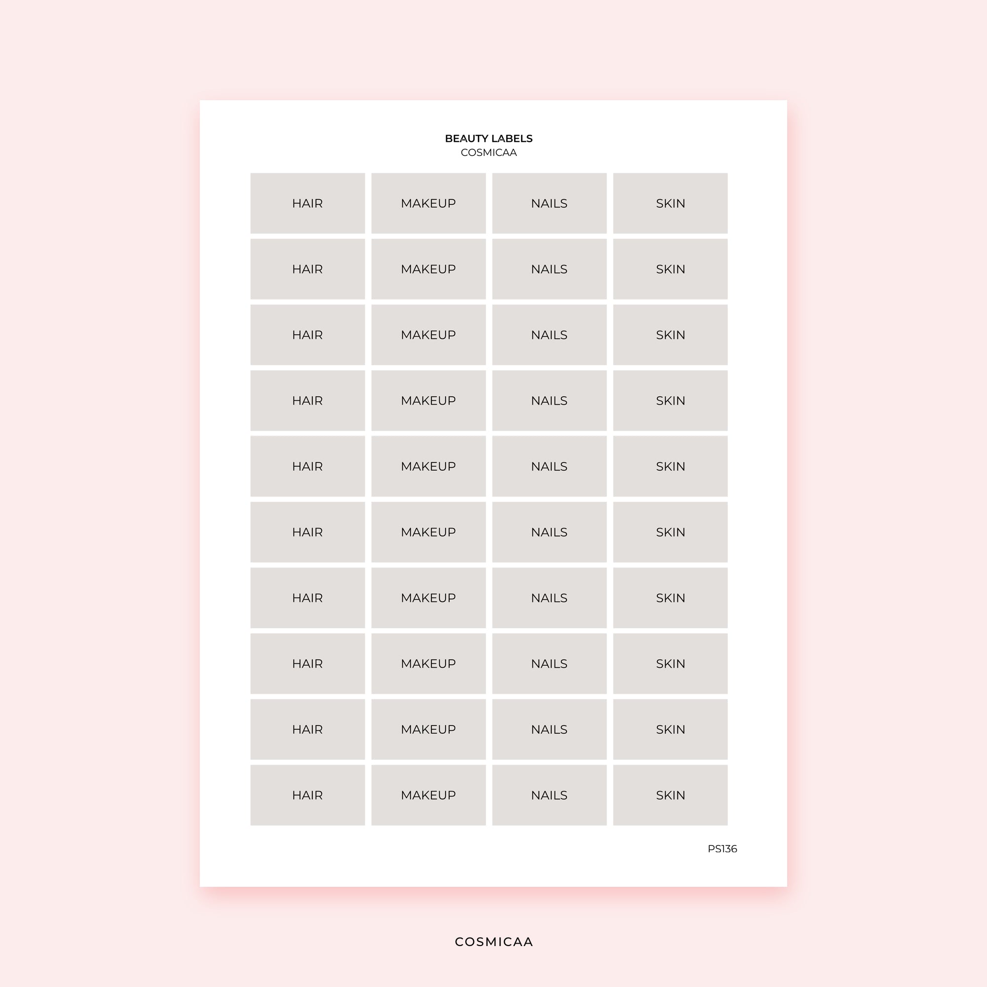 Beauty Labels - Planner Stickers