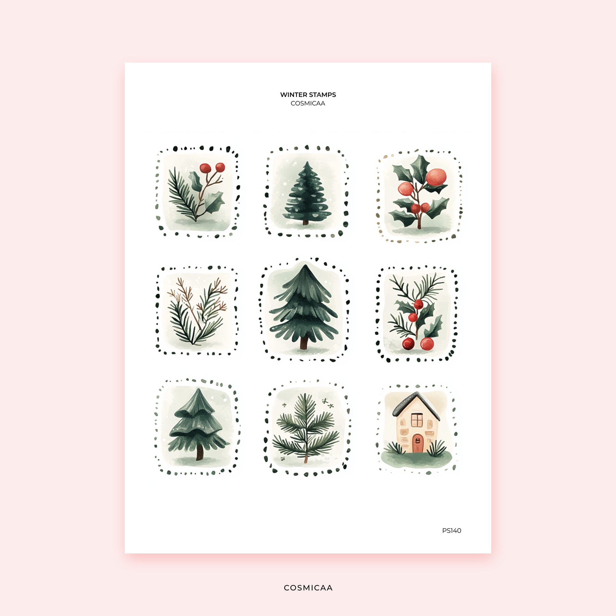Winter Stamps - Planner Stickers