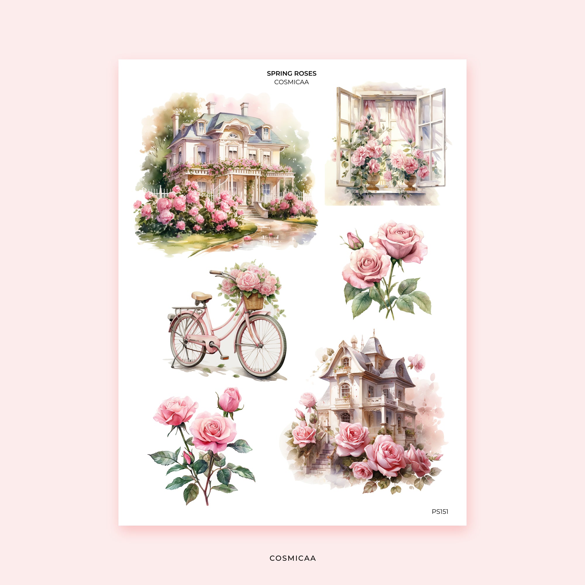 Spring roses - Planner Stickers