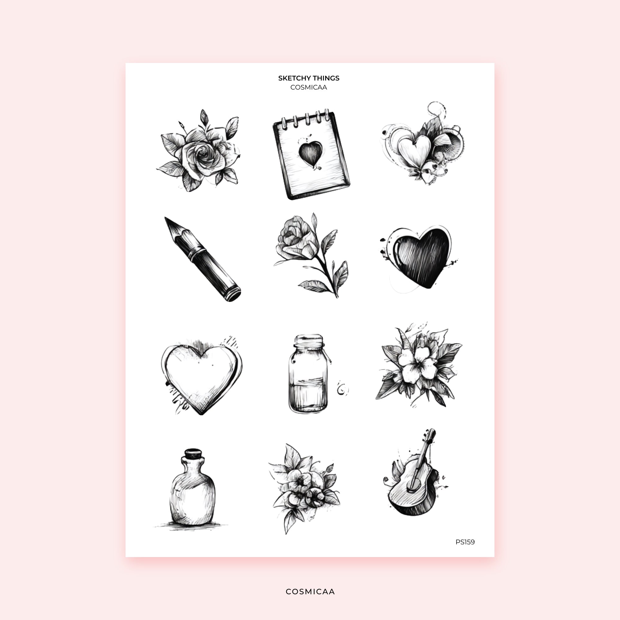 Sketchy things - Planner Stickers