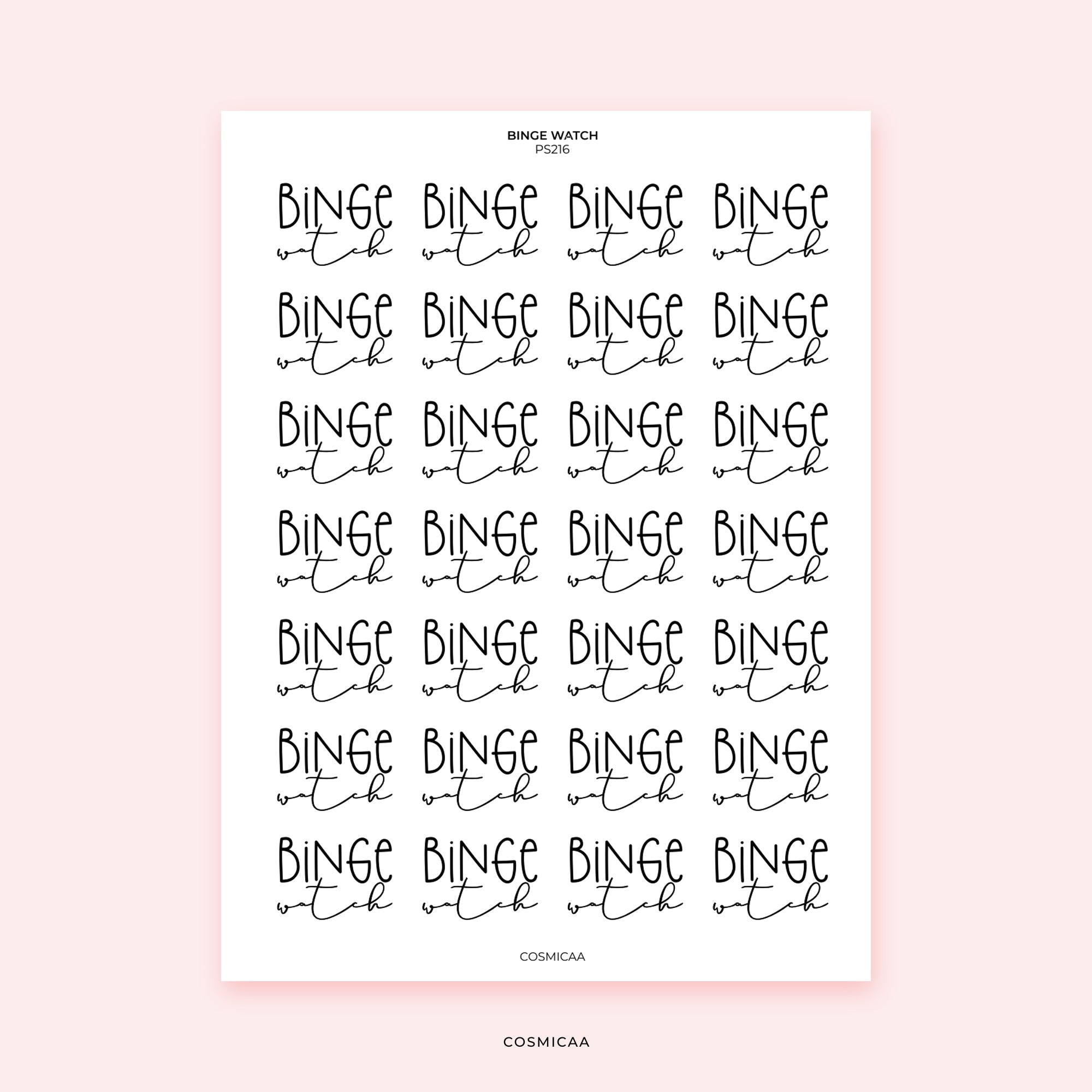 Binge Watch - Stickers