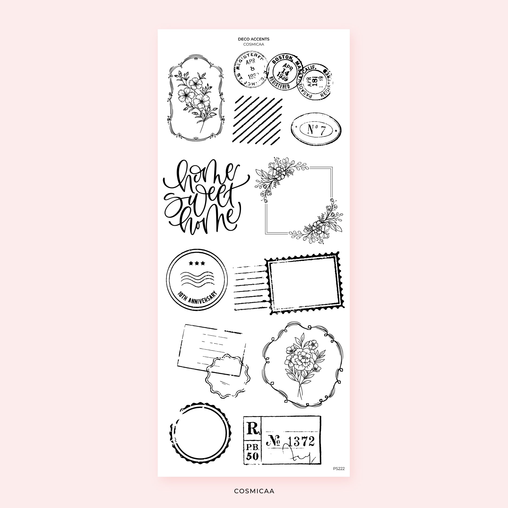 Foiled Deco Accents - Stickers
