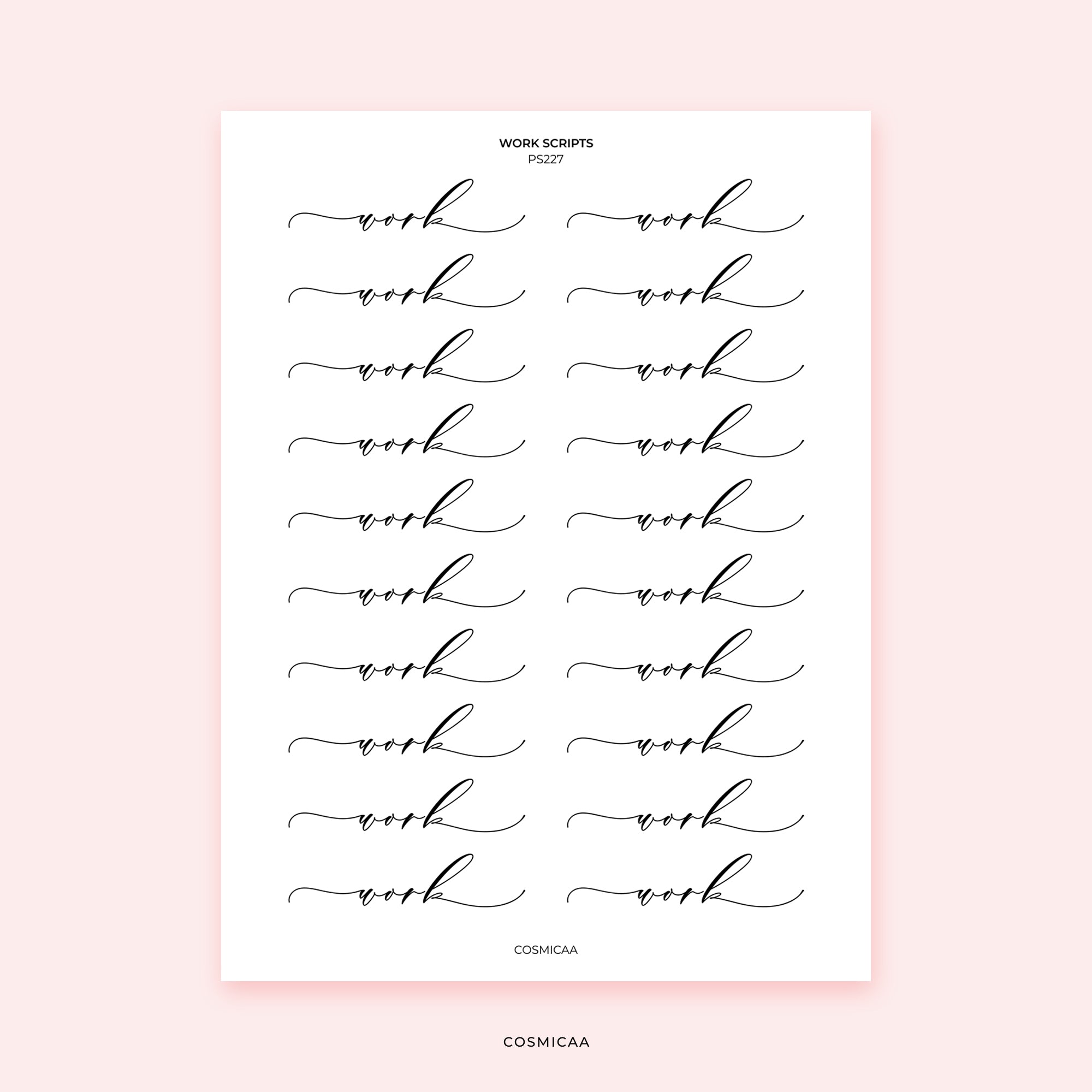 Work Scripts - Stickers
