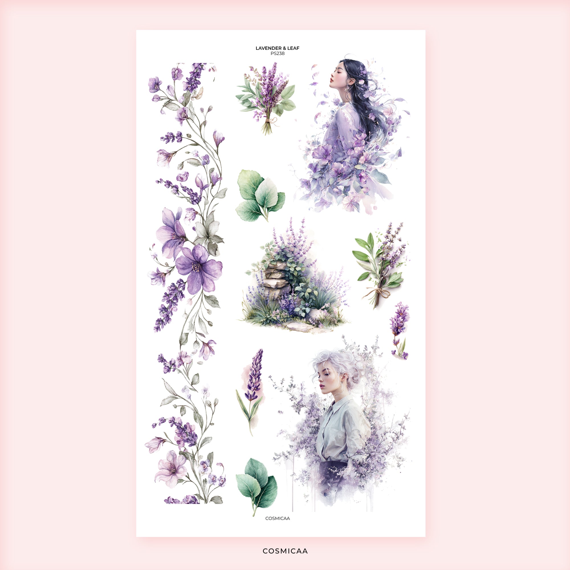 Lavender & Leaf - Stickers