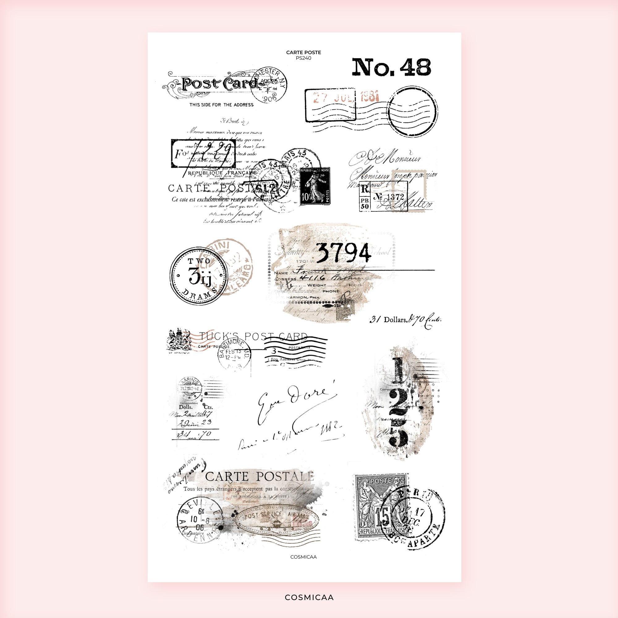 Carte Poste - Stickers
