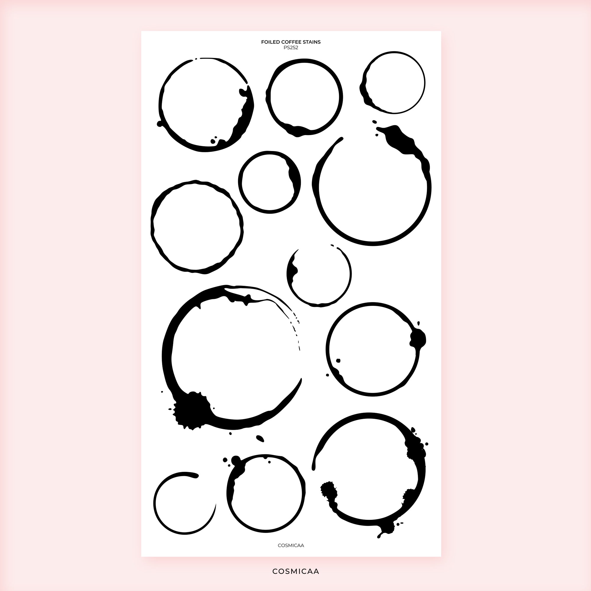 Foiled Coffee Rings - Stickers