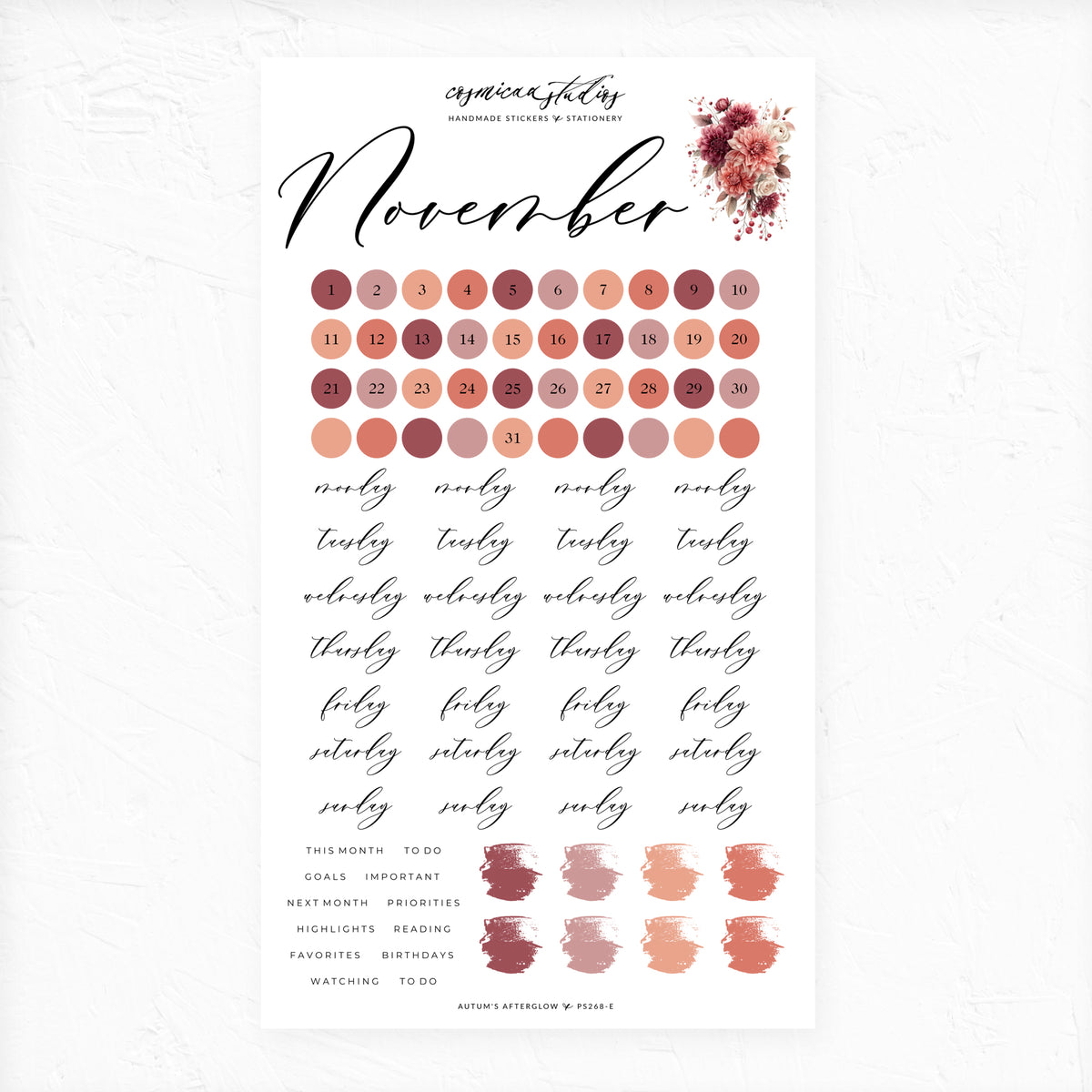 Autumn's Afterglow - Stickers