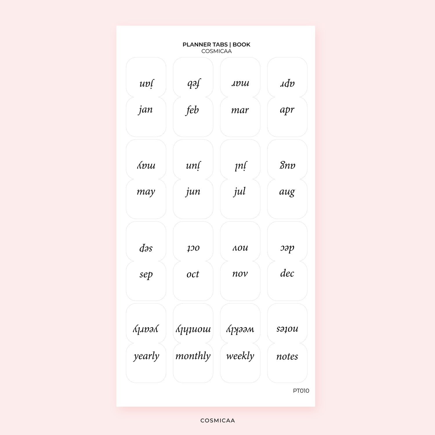 Simple planner tabs - Planner Tabs