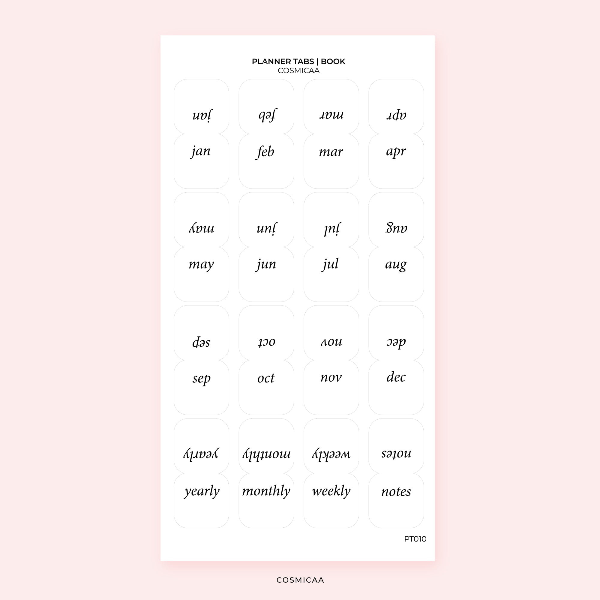 Simple planner tabs - Planner Tabs