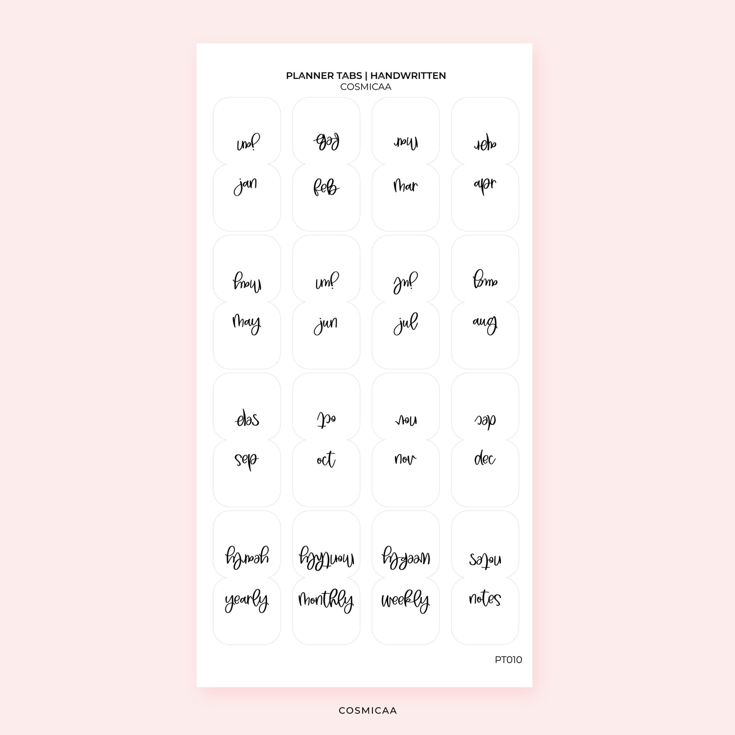 Simple planner tabs - Planner Tabs