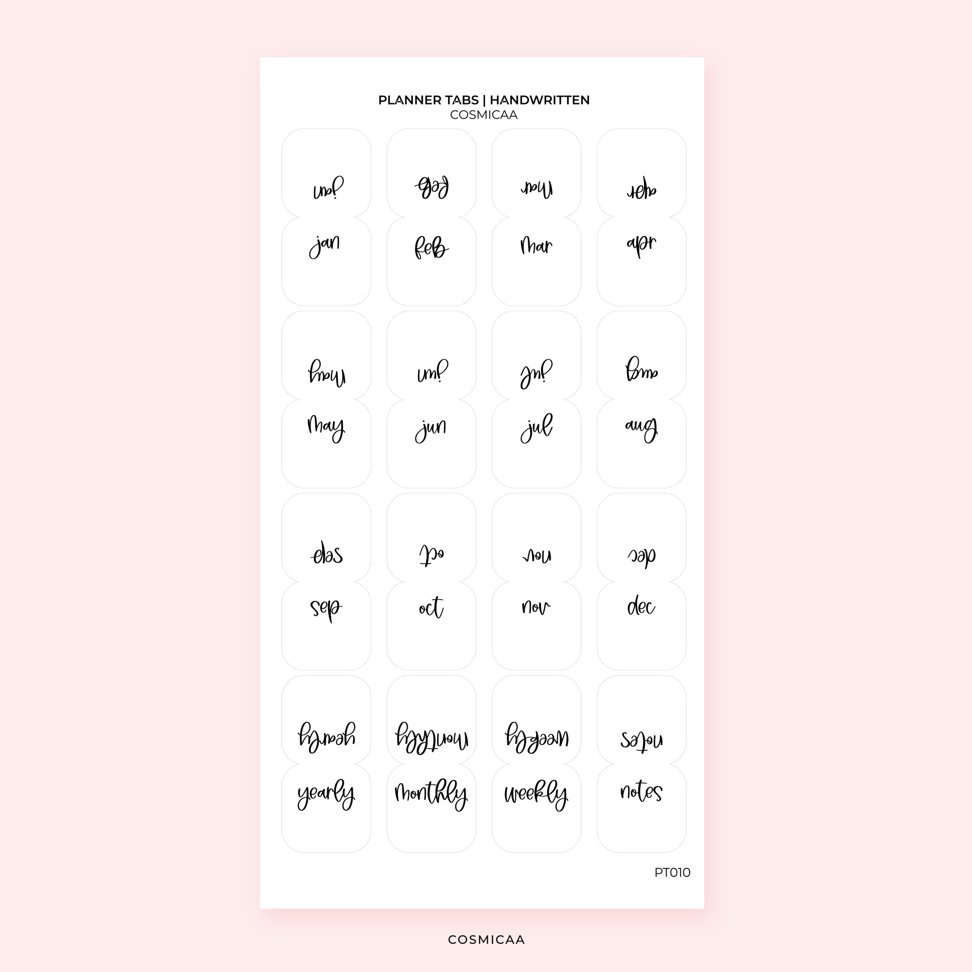 Simple planner tabs - Planner Tabs