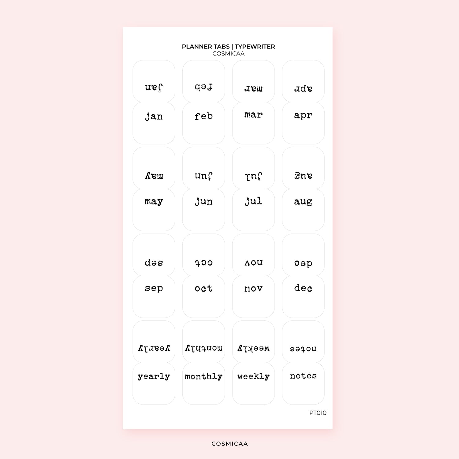 Simple planner tabs - Planner Tabs