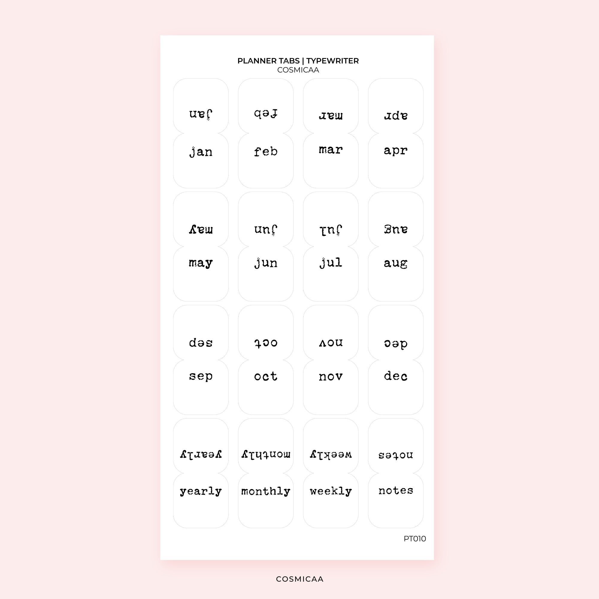 Simple planner tabs - Planner Tabs