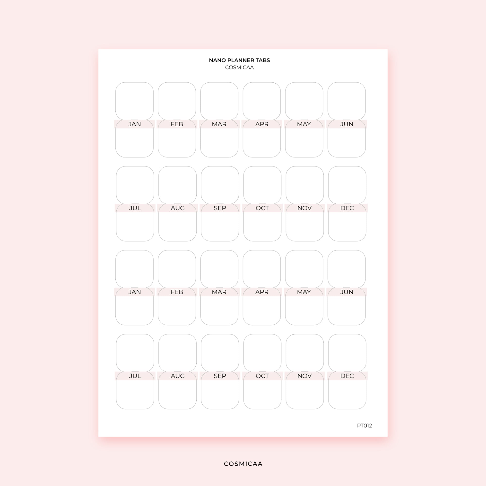 Nano Tabs - Planner Tabs