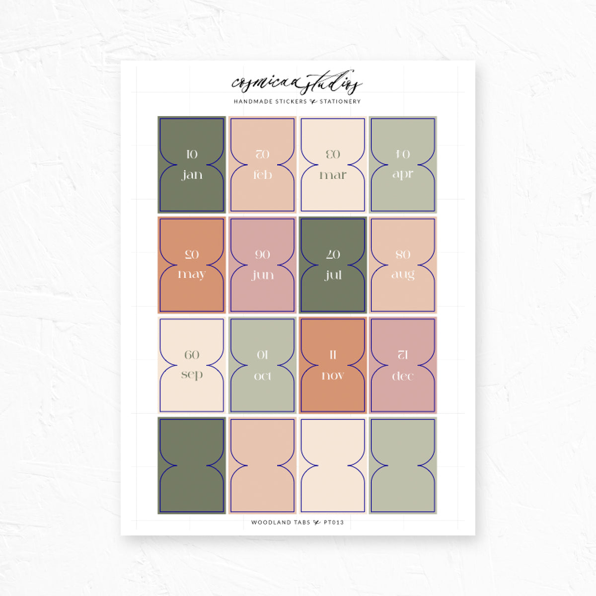Elegant tab stickers - Planner tabs