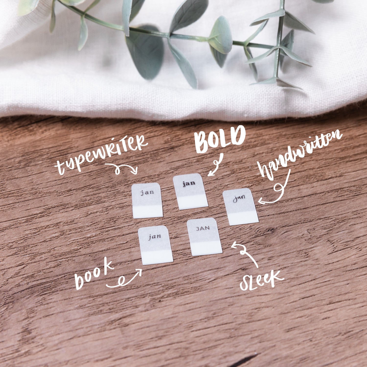 Monthly Mini Vellum Tabs - Planner tabs