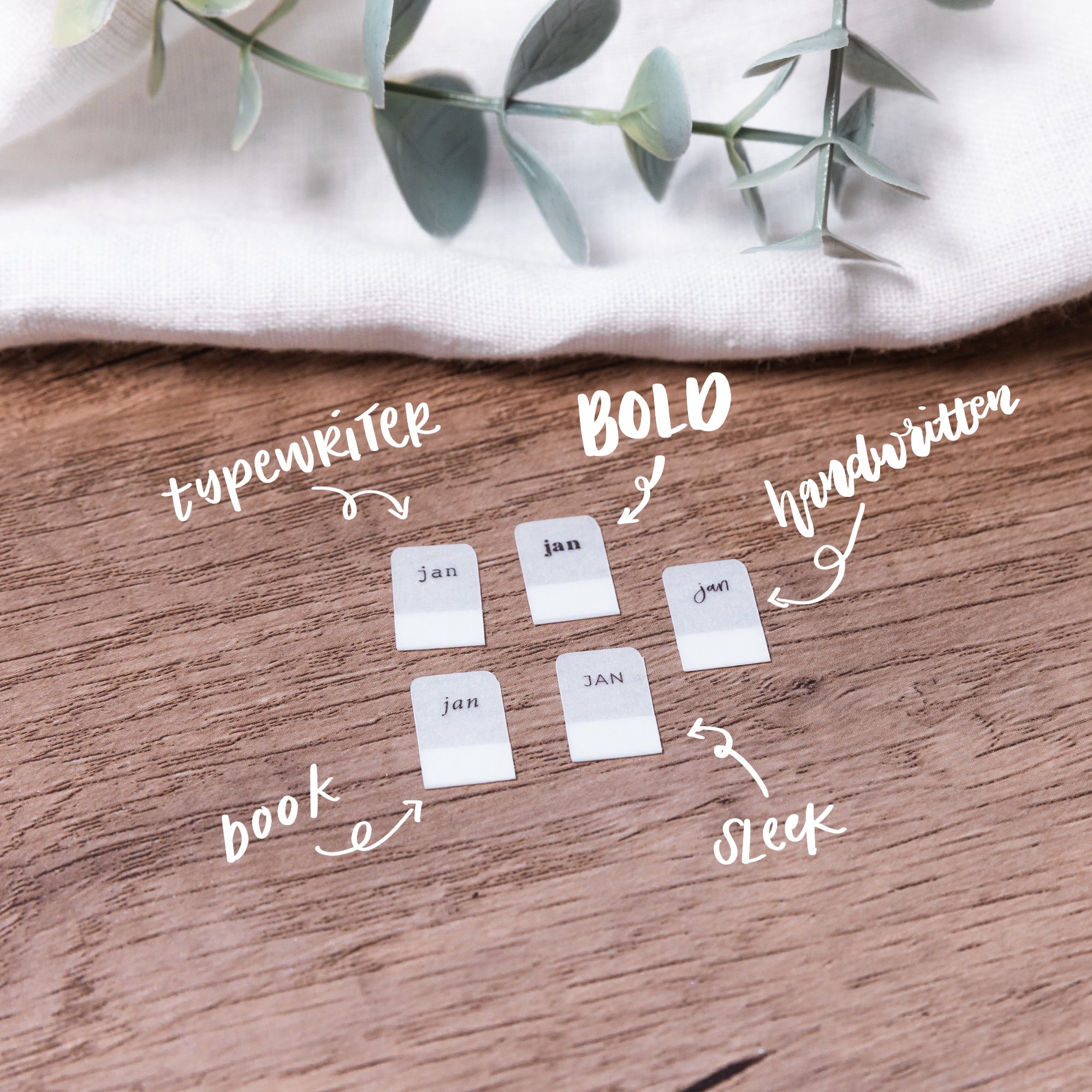 Monthly Mini Vellum Tabs - Planner tabs