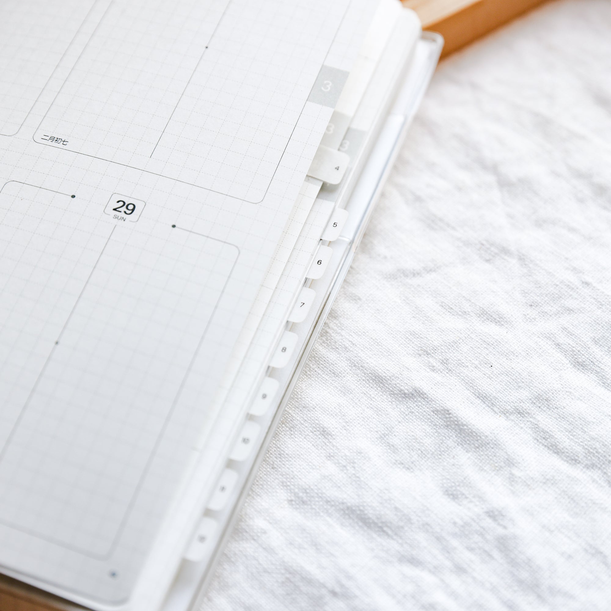 Nano Vellum Tabs - Numbered - Planner tabs