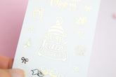 Christmas Foiled Stickers - Planner Stickers - Cosmicaa