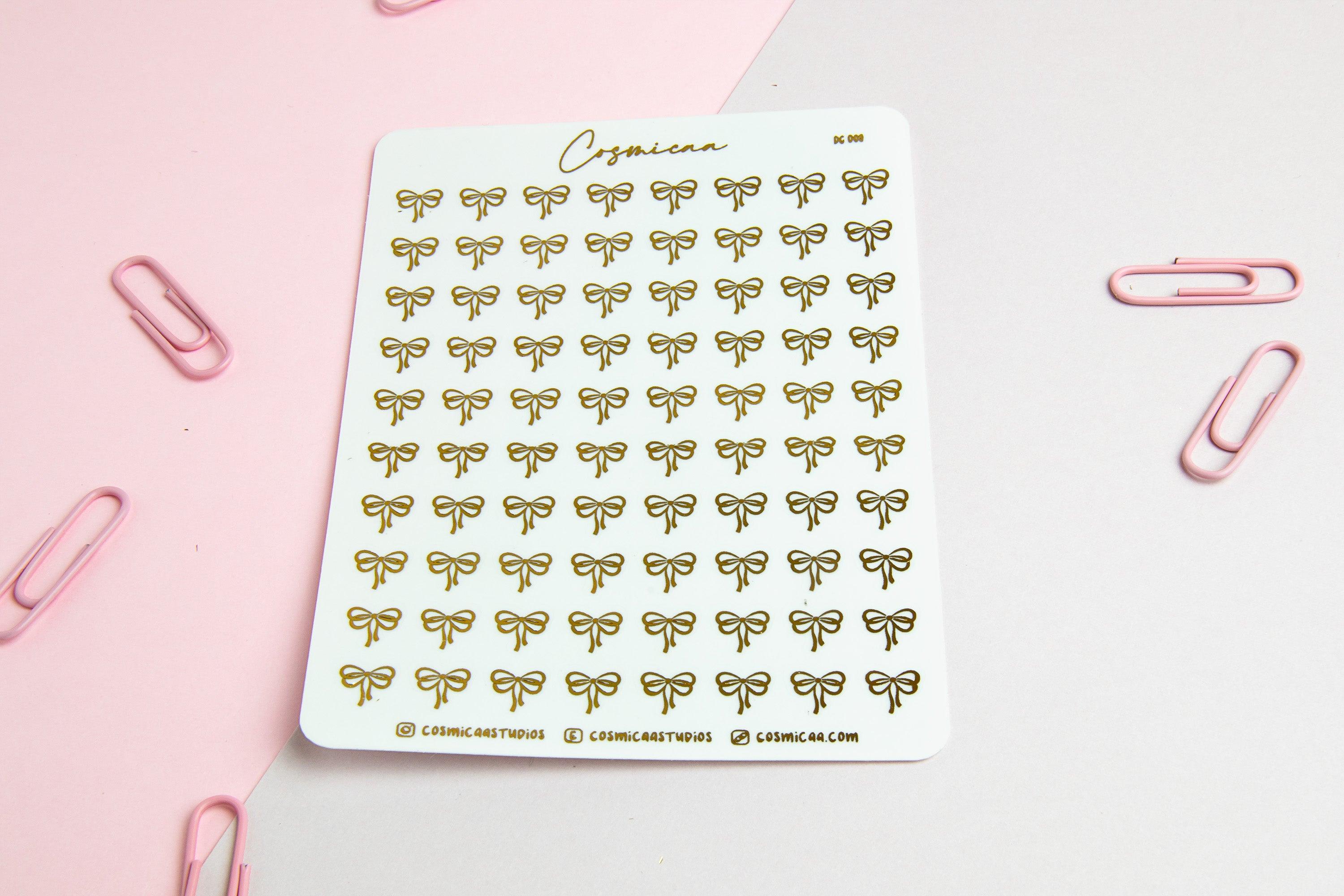 Elegant Bow Stickers - Planner Stickers - Cosmicaa