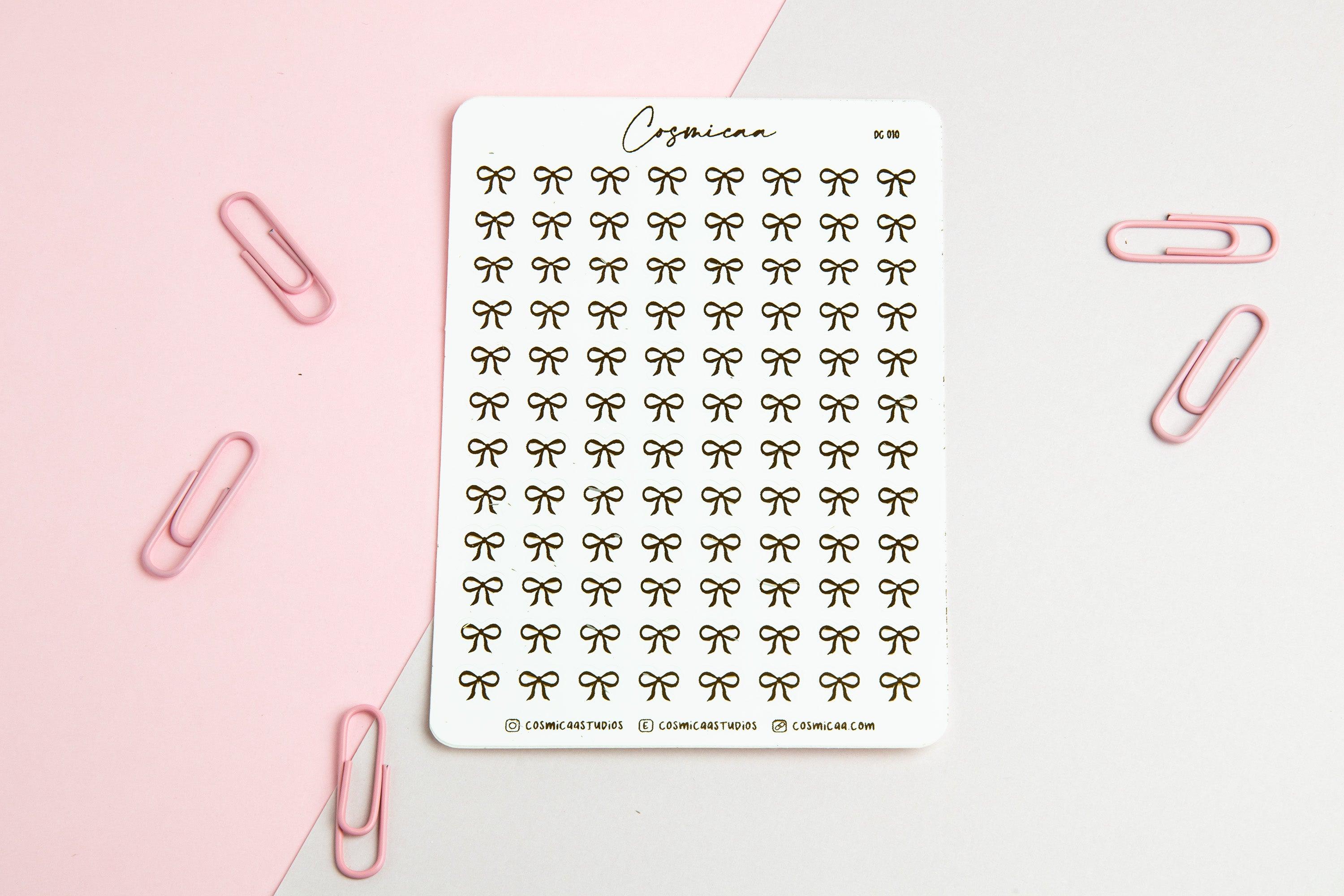 Dainty Bow Stickers - Planner Stickers - Cosmicaa
