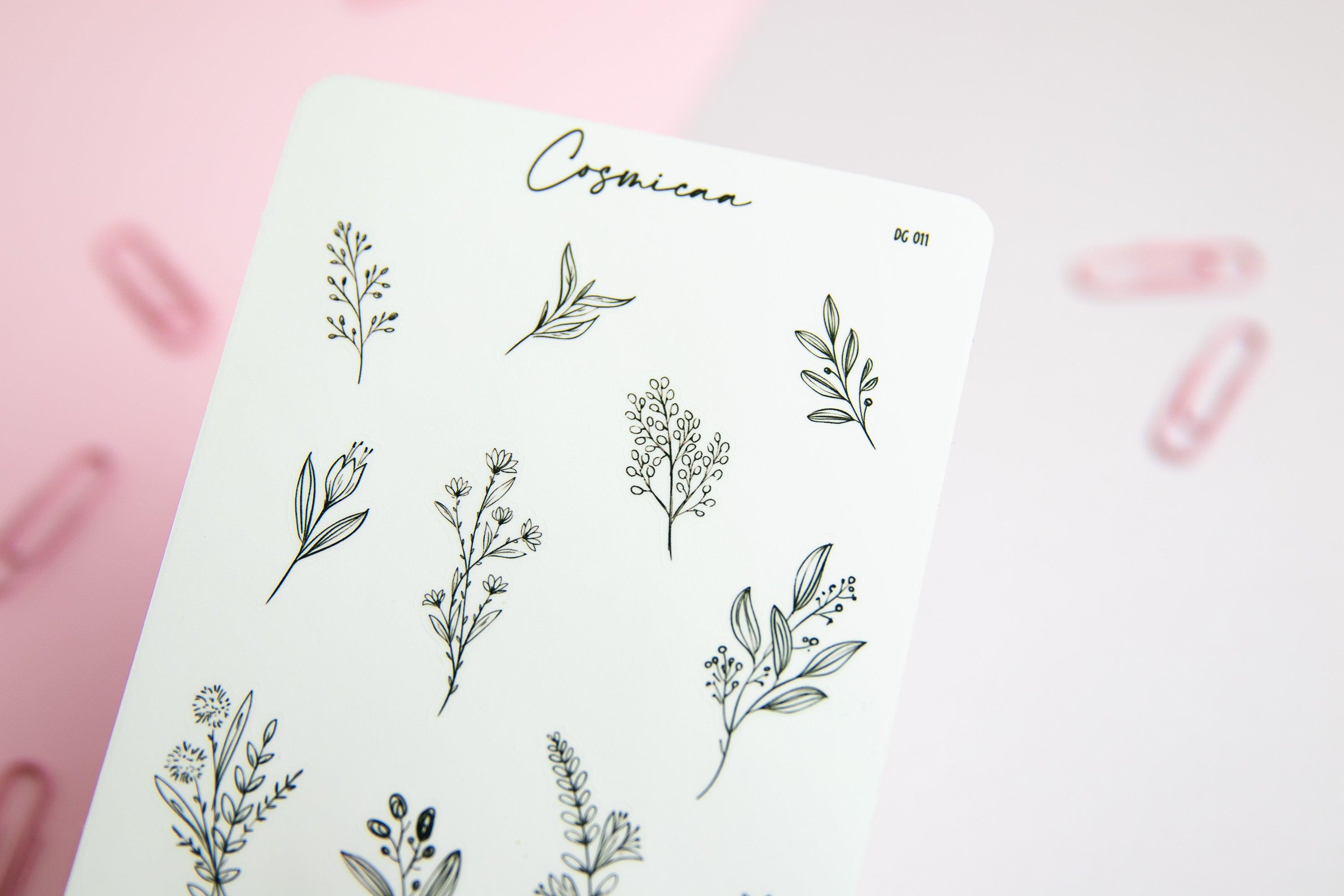 Floral Stickers - Planner Stickers - Cosmicaa