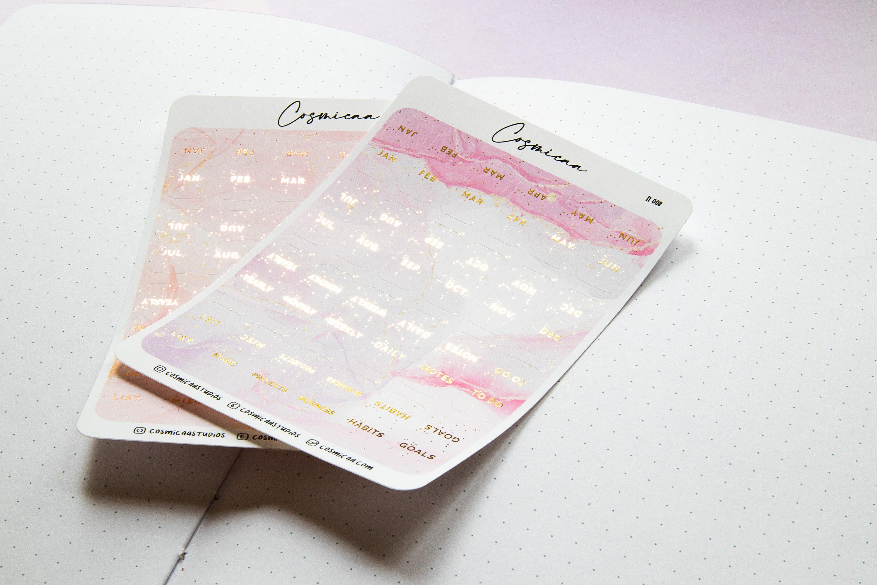 Index Tabs (styled) - Planner tabs - Cosmicaa