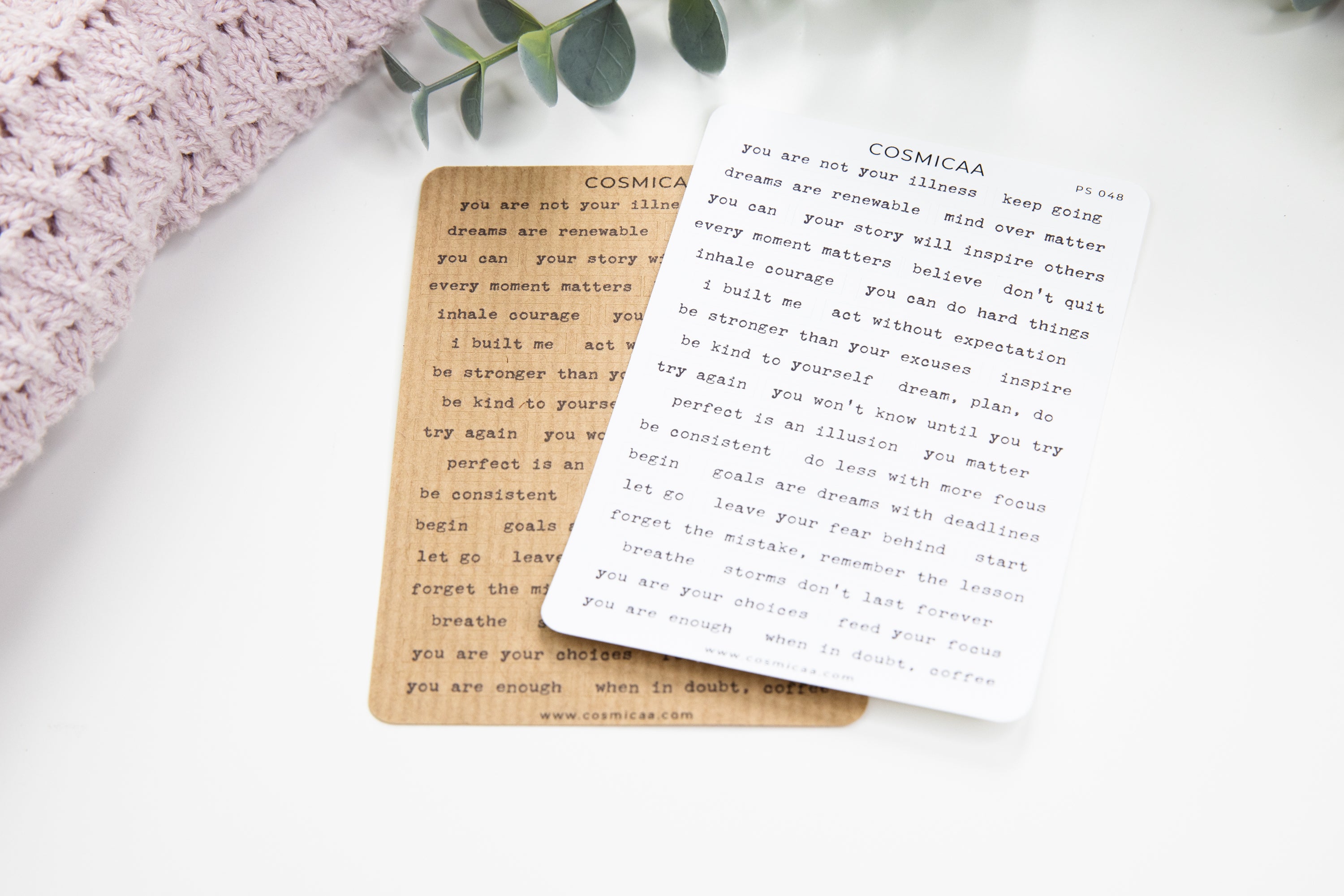 Affirmations & Motivational Quotes - Planner stickers