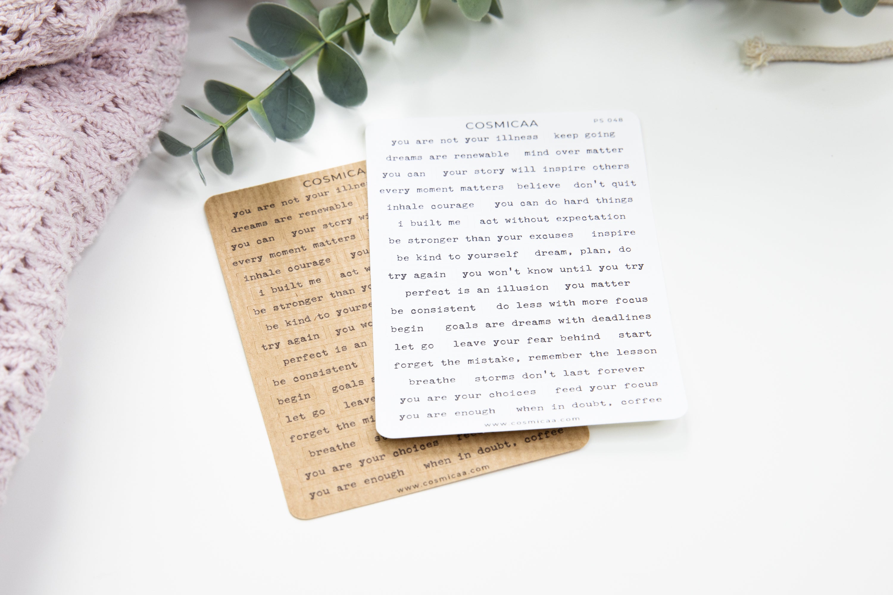 Affirmations & Motivational Quotes - Planner stickers