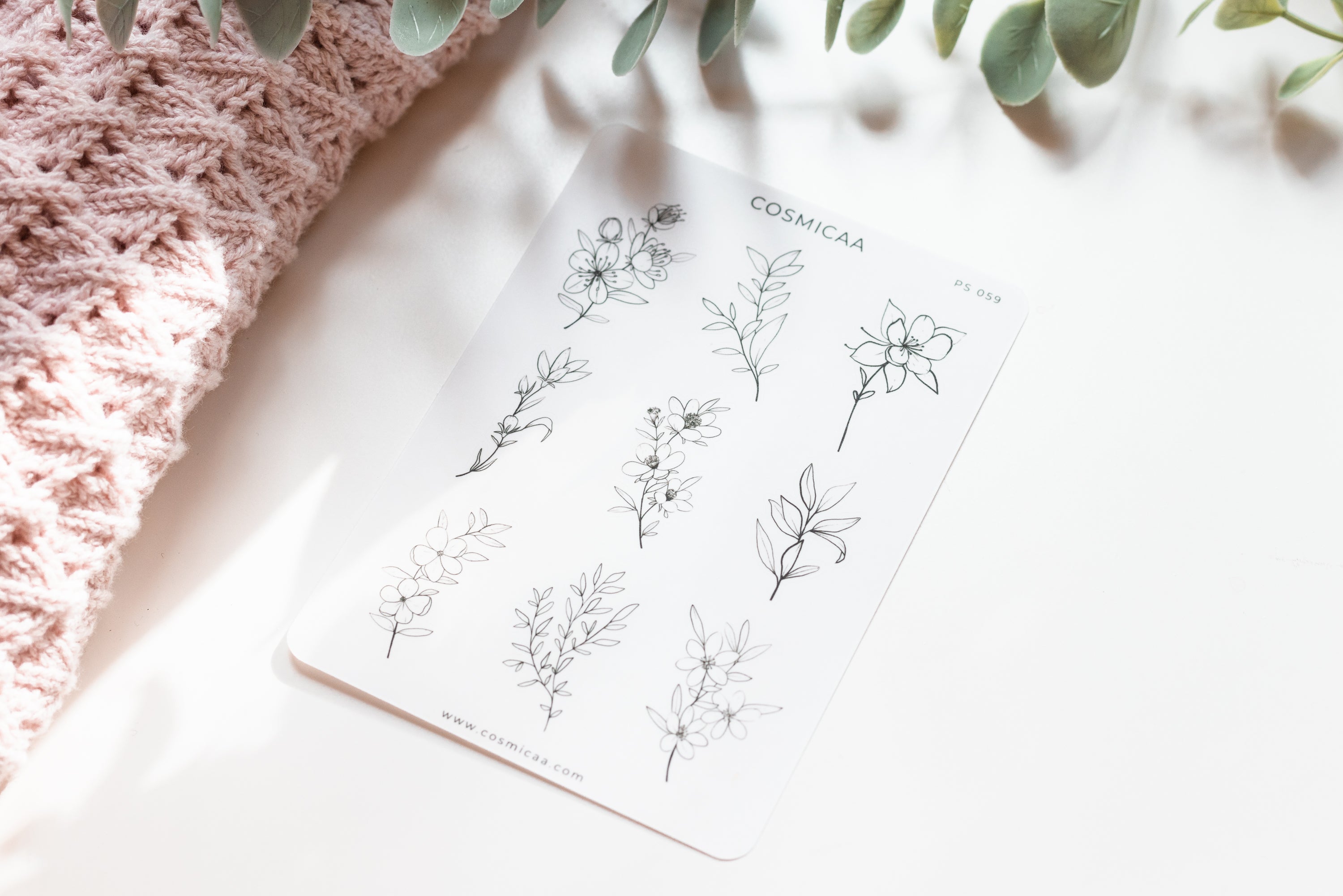 Line Art Flowers - Planner Stickers
