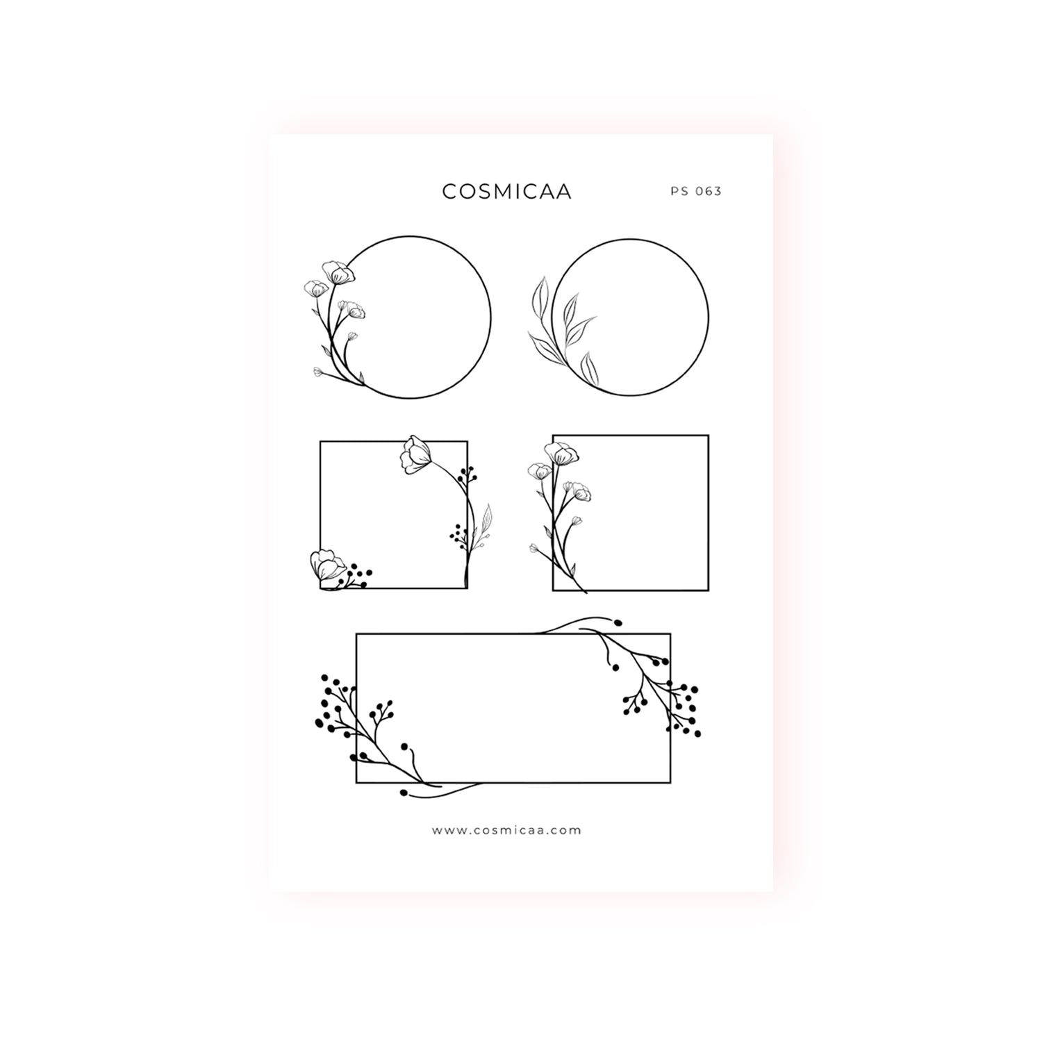 Foiled Botanical Frames - Deco stickers