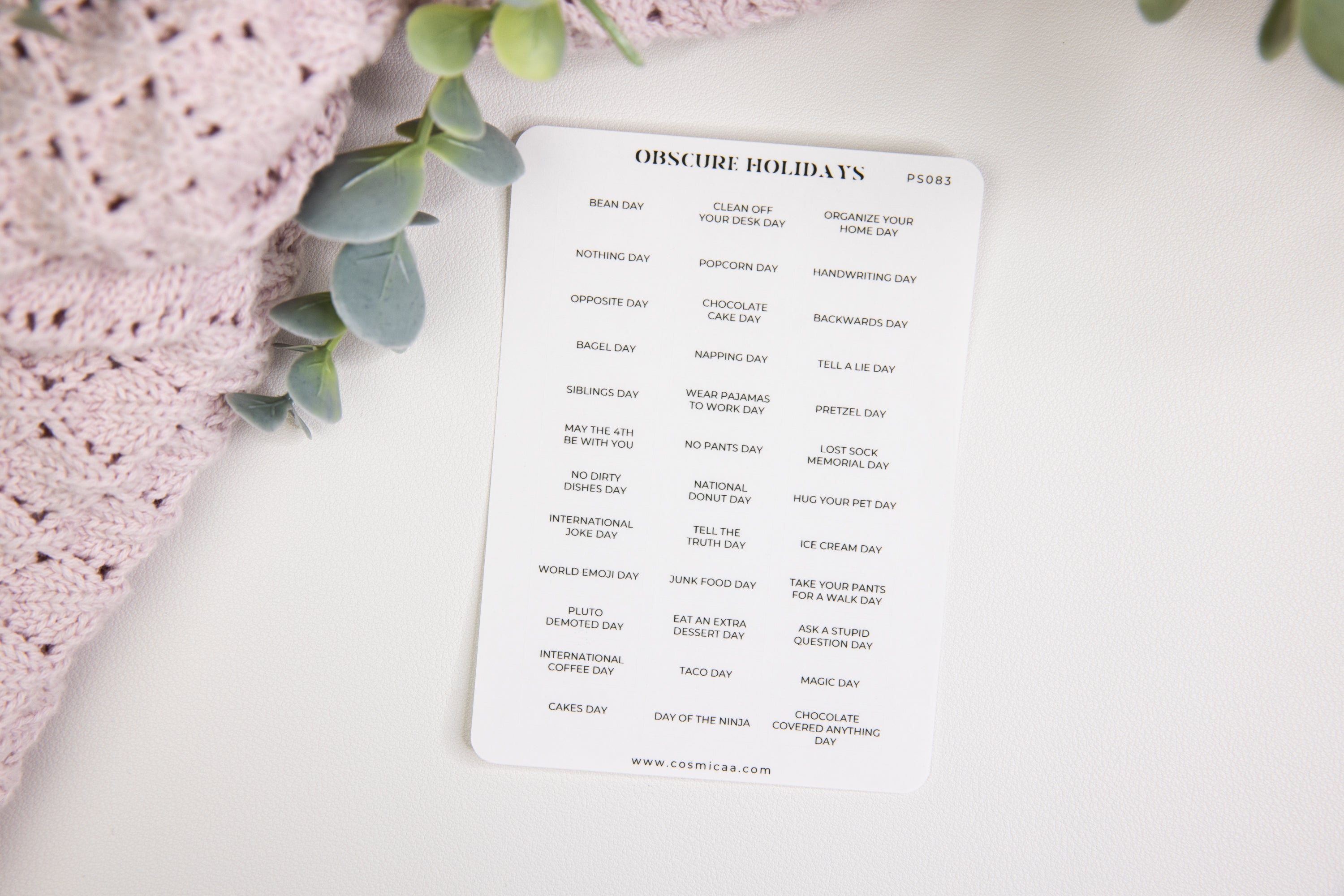 Obscure & Wacky Holidays - Planner Stickers